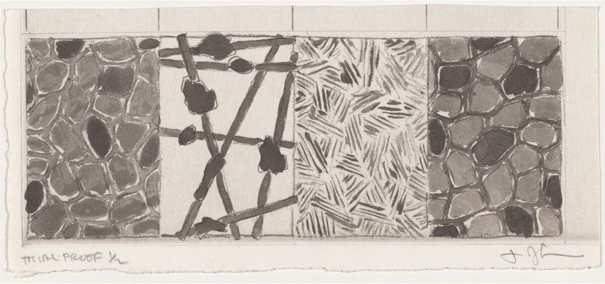 Four Panels (CDAB) [trial proof 1] by Jasper Johns