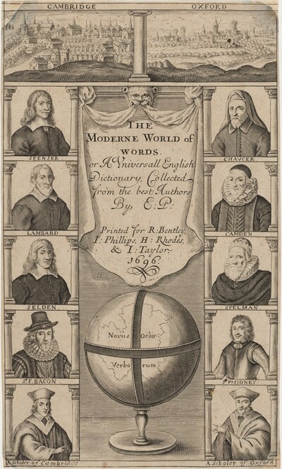 Title Page to the Moderne World of Words, or A Universal English Dictionary