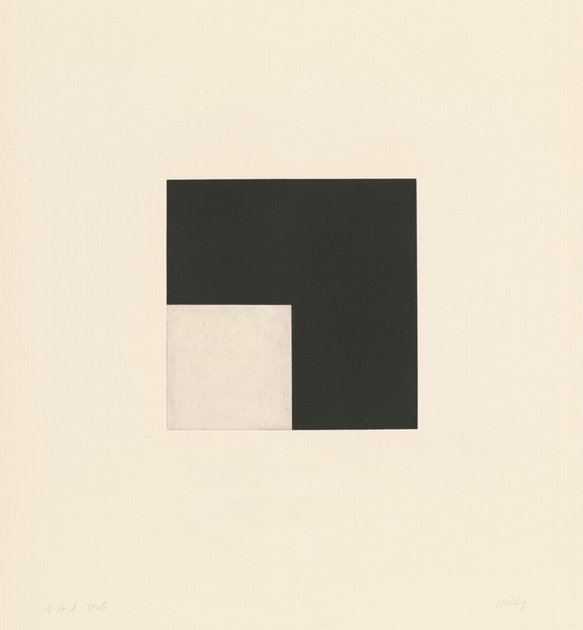 Square with Black (State) by Ellsworth Kelly