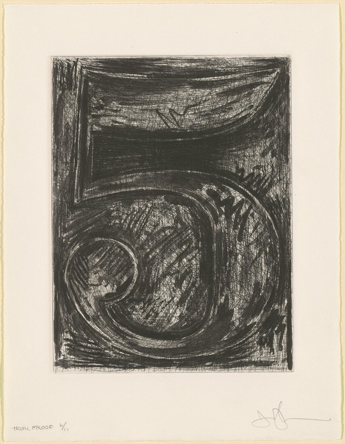 Figure 5 [trial proof 6] by Jasper Johns