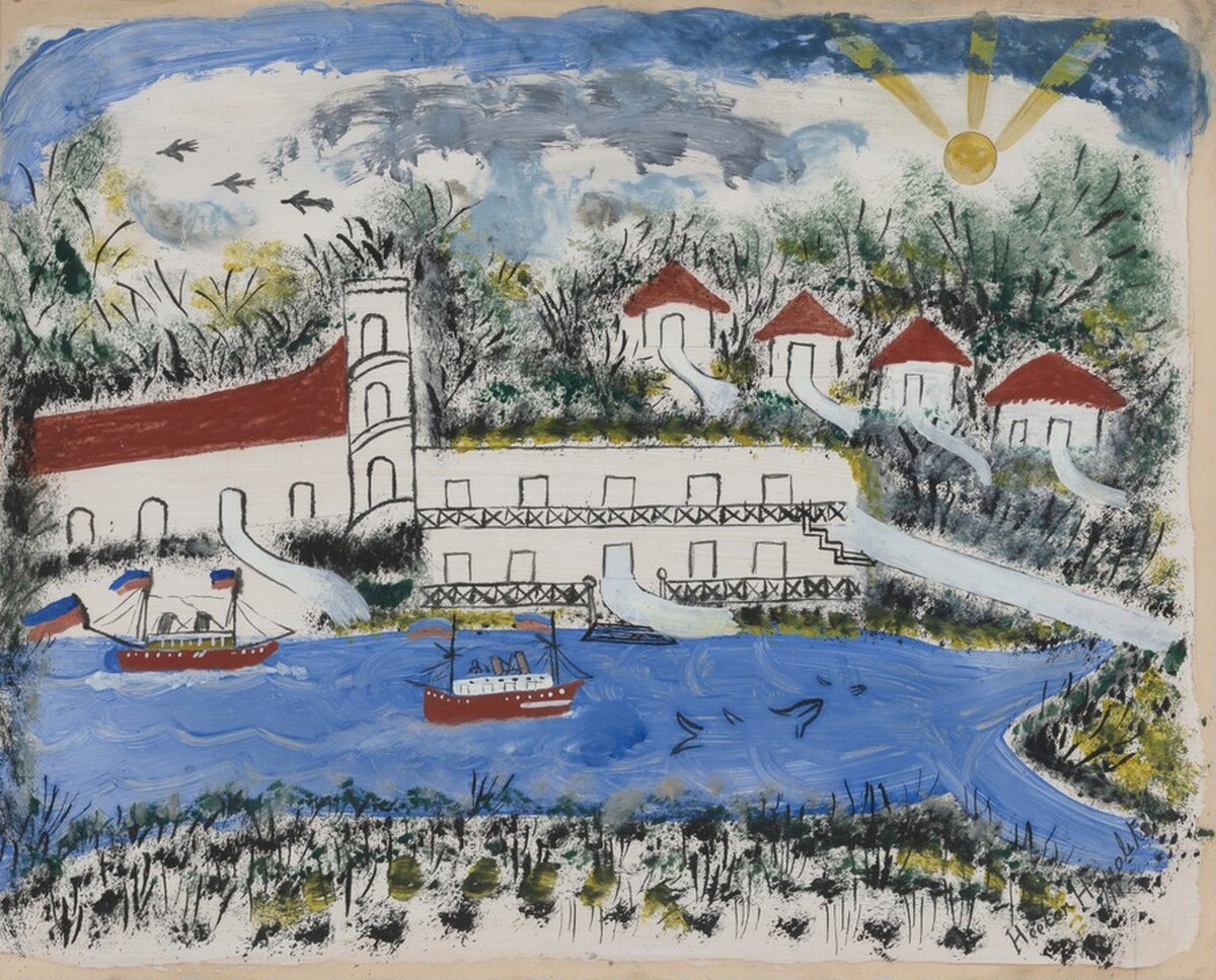 Houses by the Bay by Hector Hyppolite