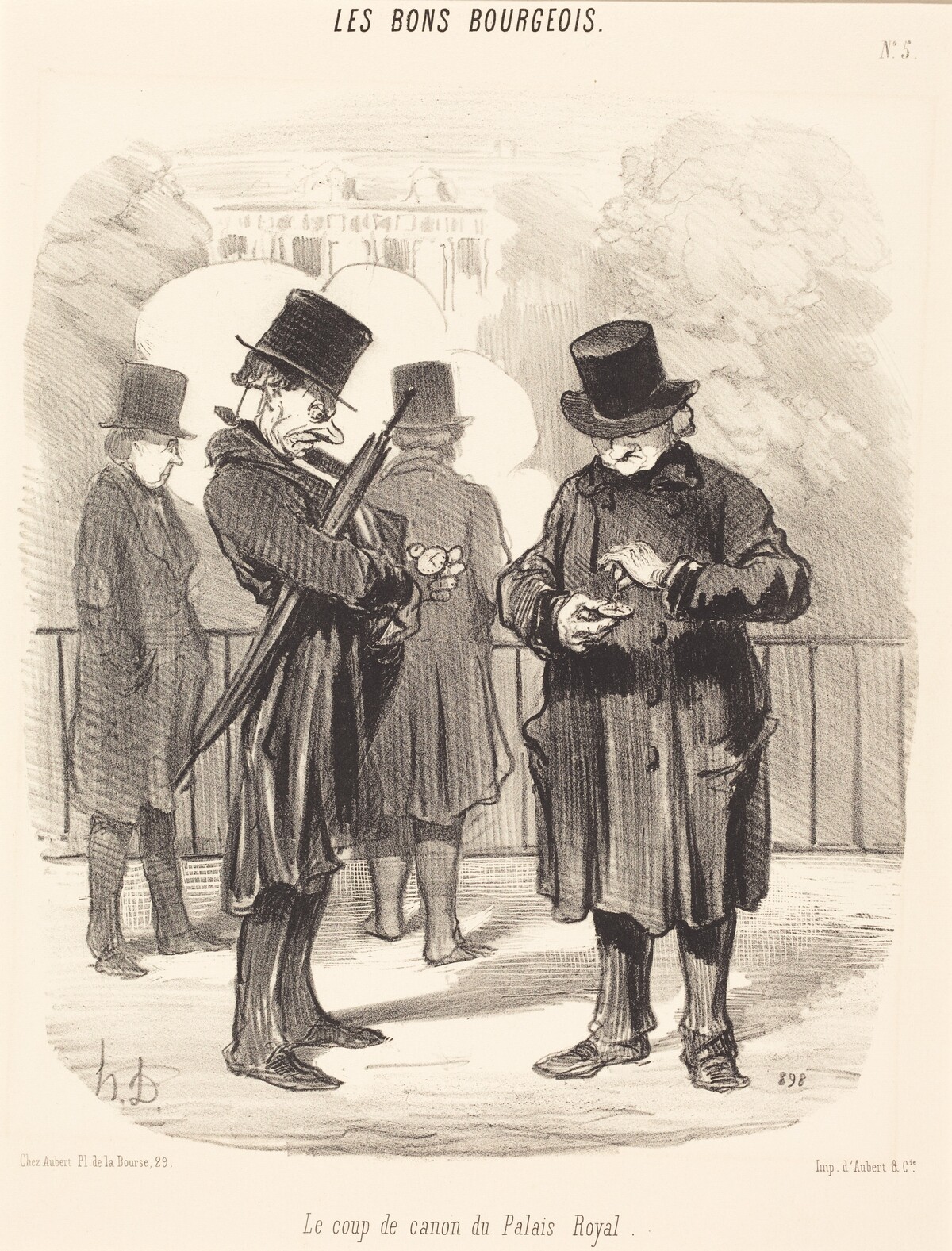 Le Coup de canon du Palais-Royal by Honoré Daumier