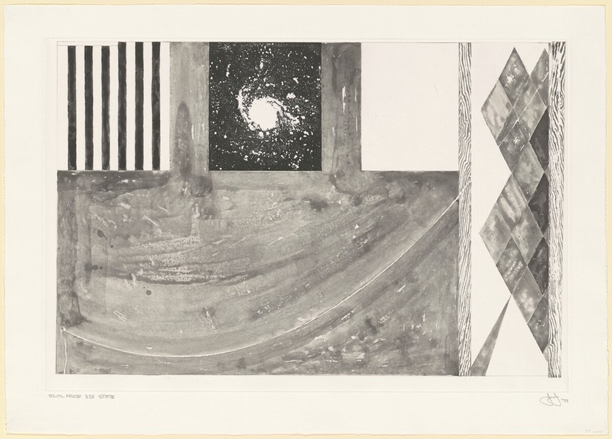 Untitled (Embassies) [trial proof of 3rd state] by Jasper Johns
