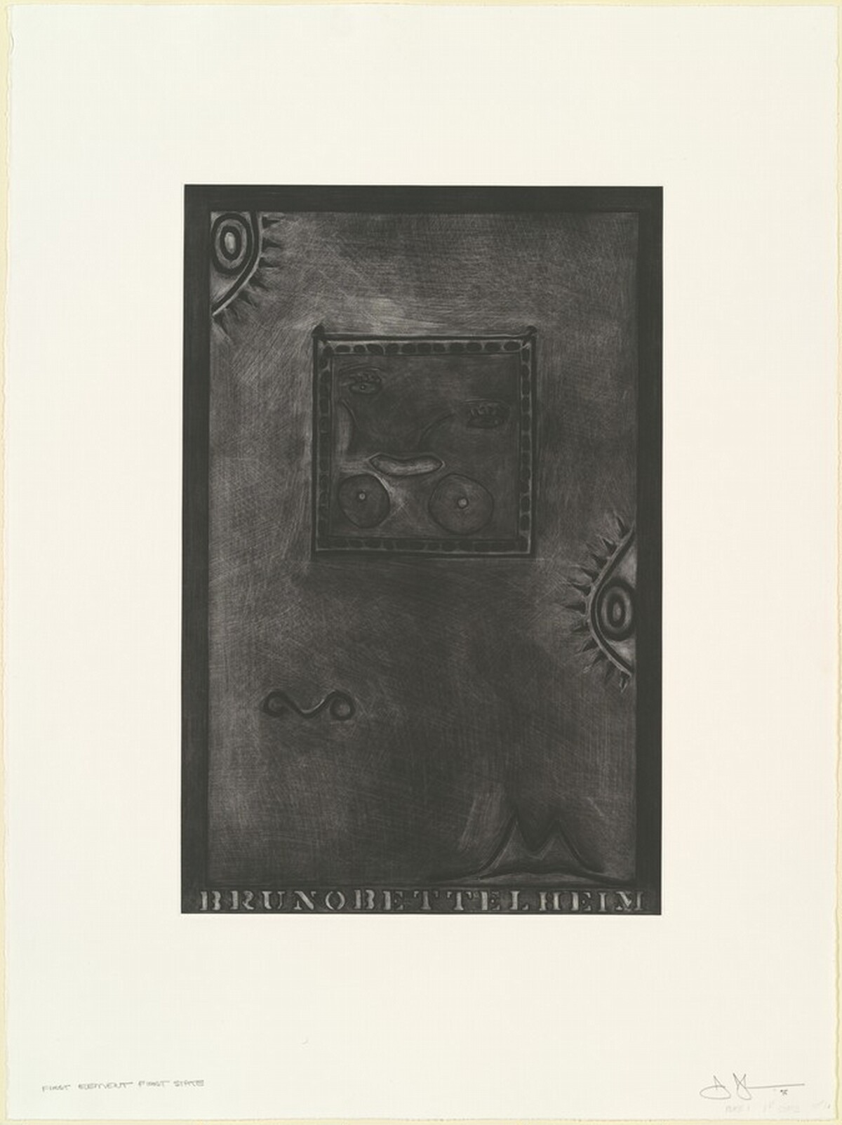 Untitled (White Mezzotint) [state proof of 1st state] by Jasper Johns