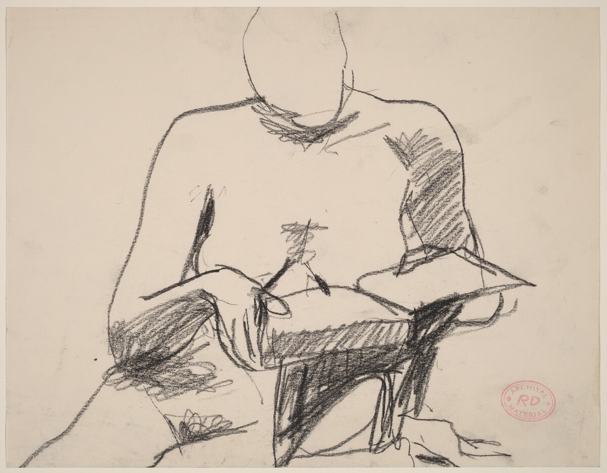 Untitled [seated female nude reading a book] by Richard Diebenkorn
