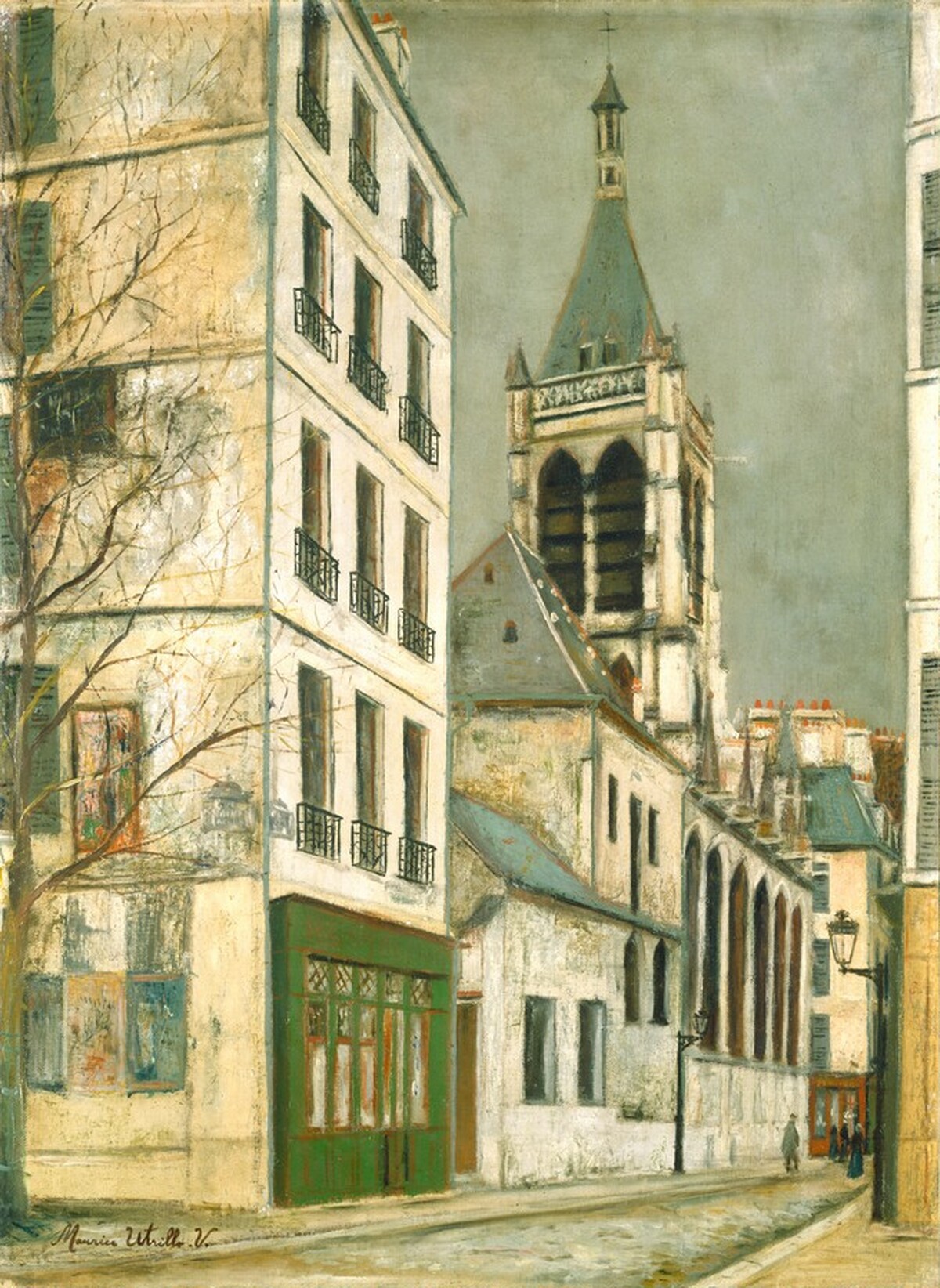 The Church of Saint-Séverin by Maurice Utrillo