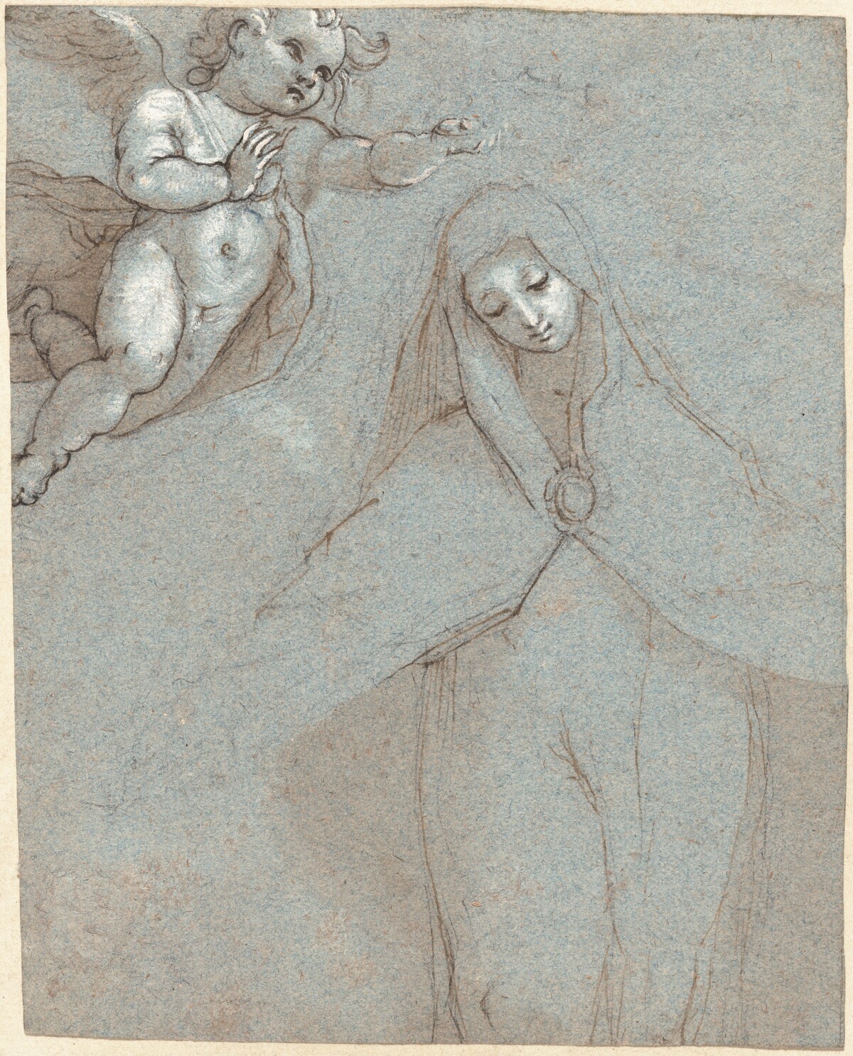 The Virgin Crowned by an Angel by Circle of Federico Barocci