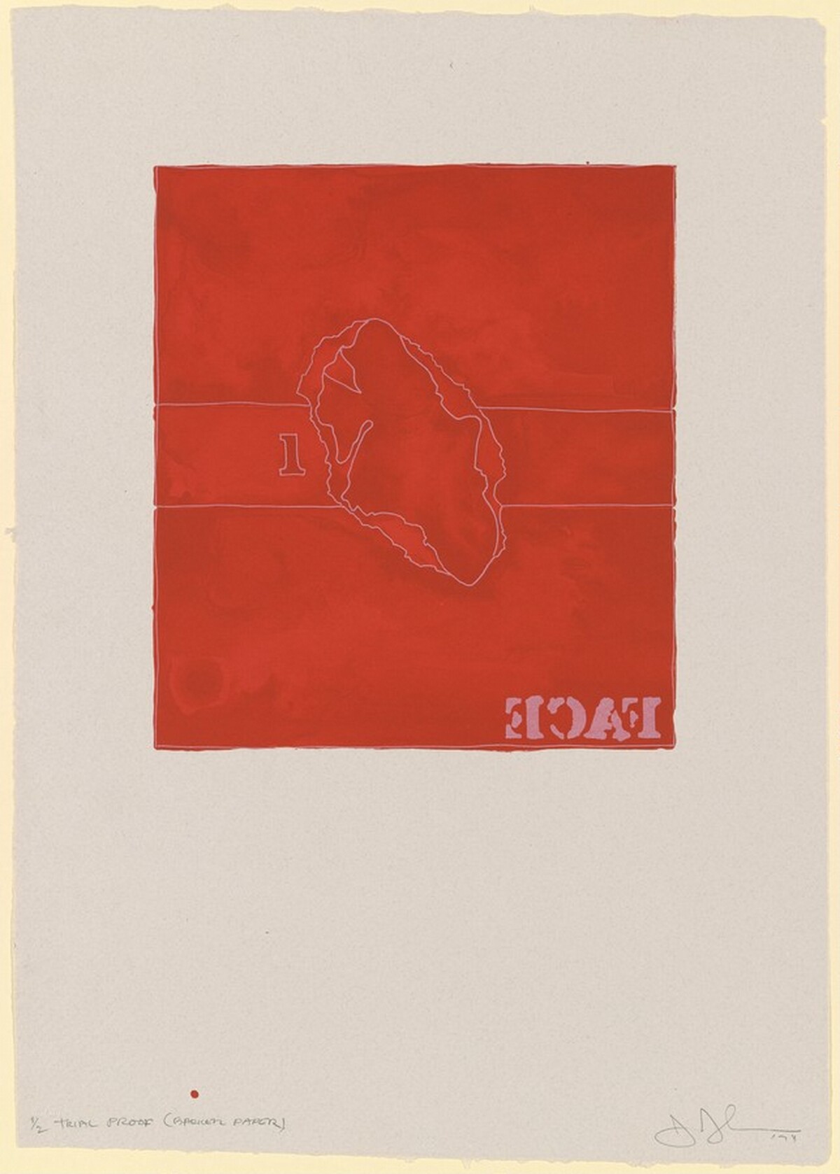 Face [trial proof] by Jasper Johns