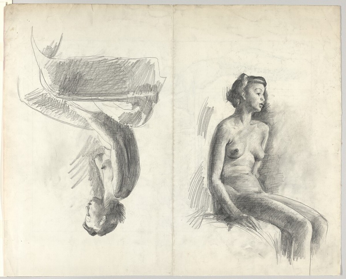 Two Figure Studies [verso] by Guy Pène du Bois