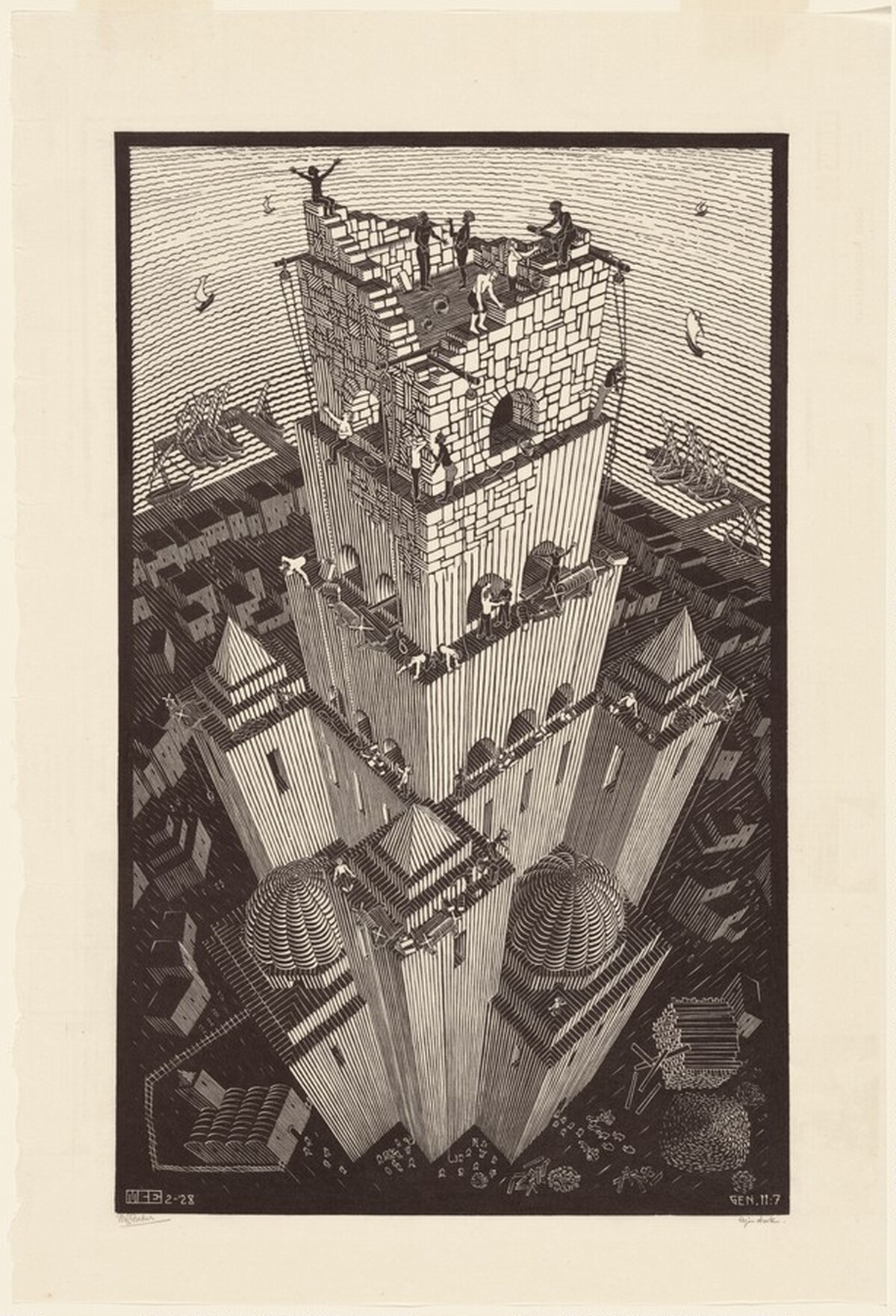 Tower of Babel by M.C. Escher