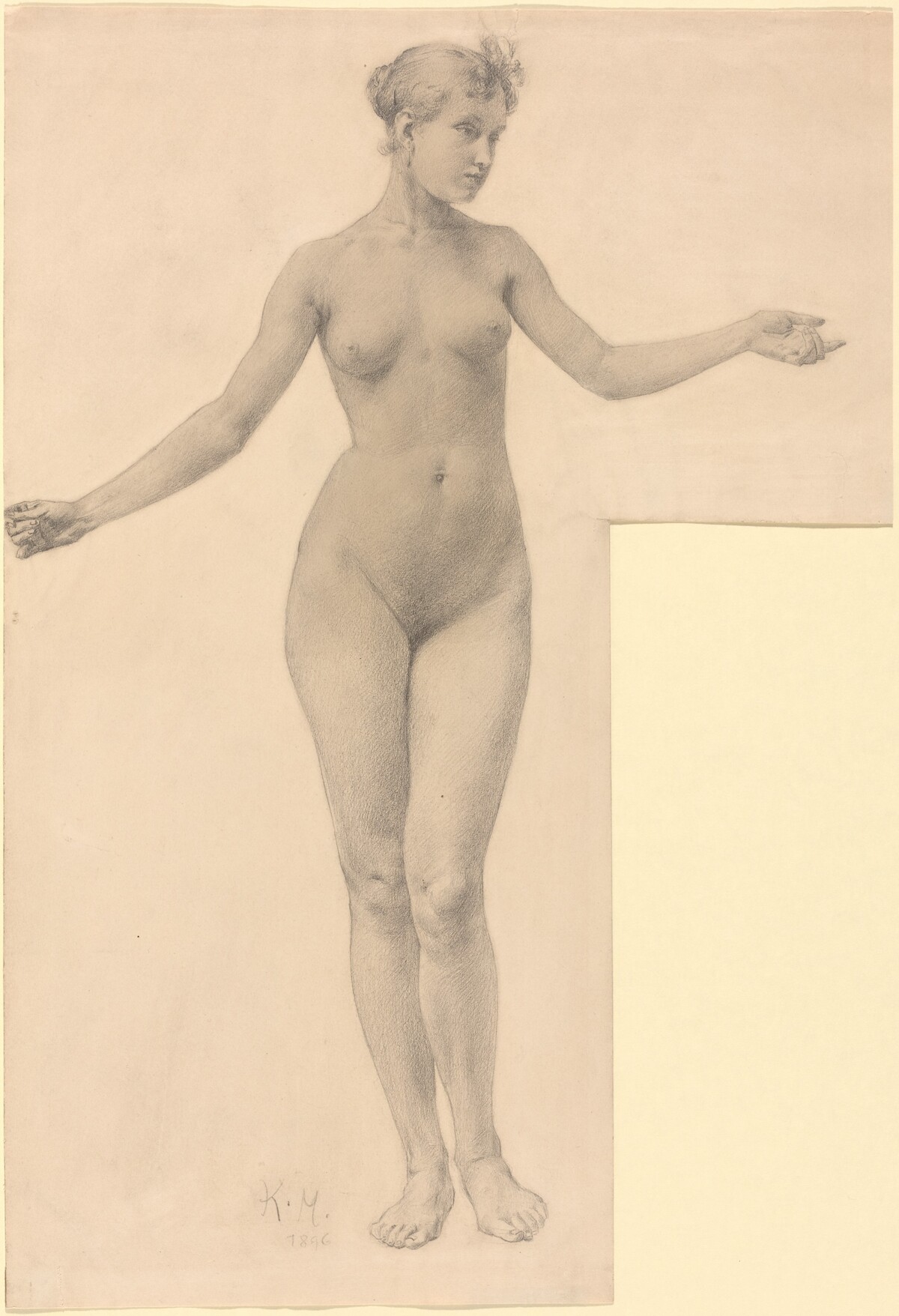 Female Nude with Outstretched Arms by Karel Vitezslav Masek