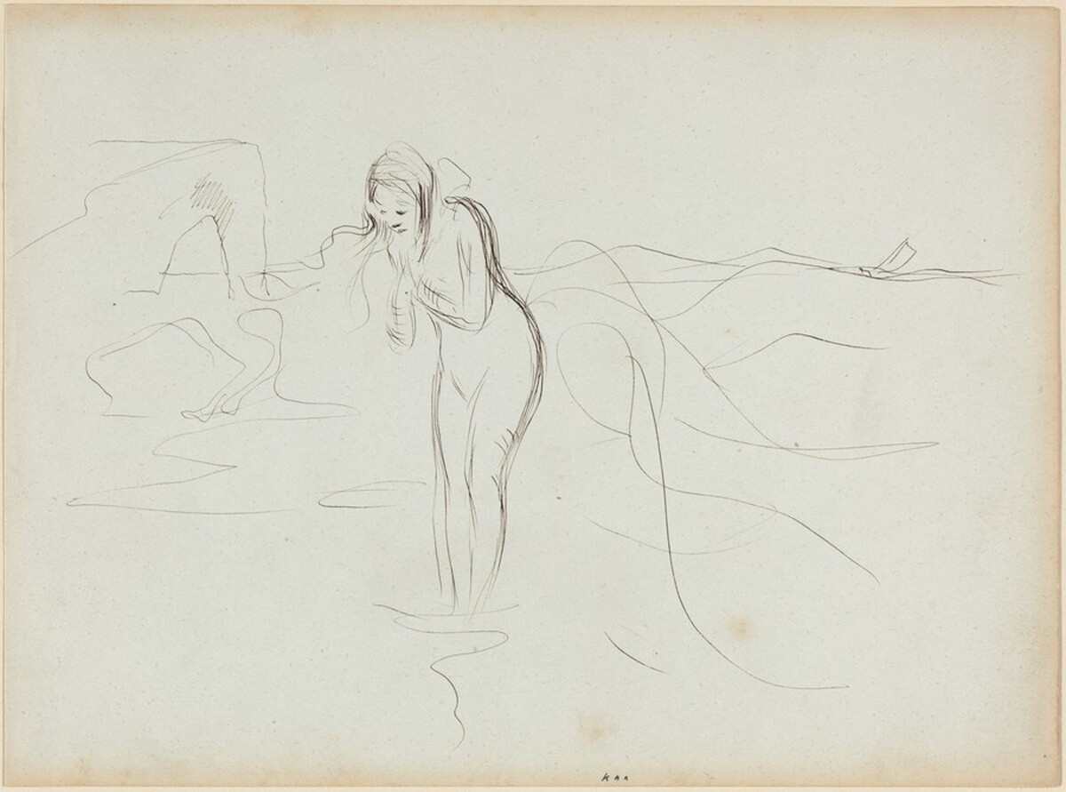 Woman Bathing by Jean-Louis Forain
