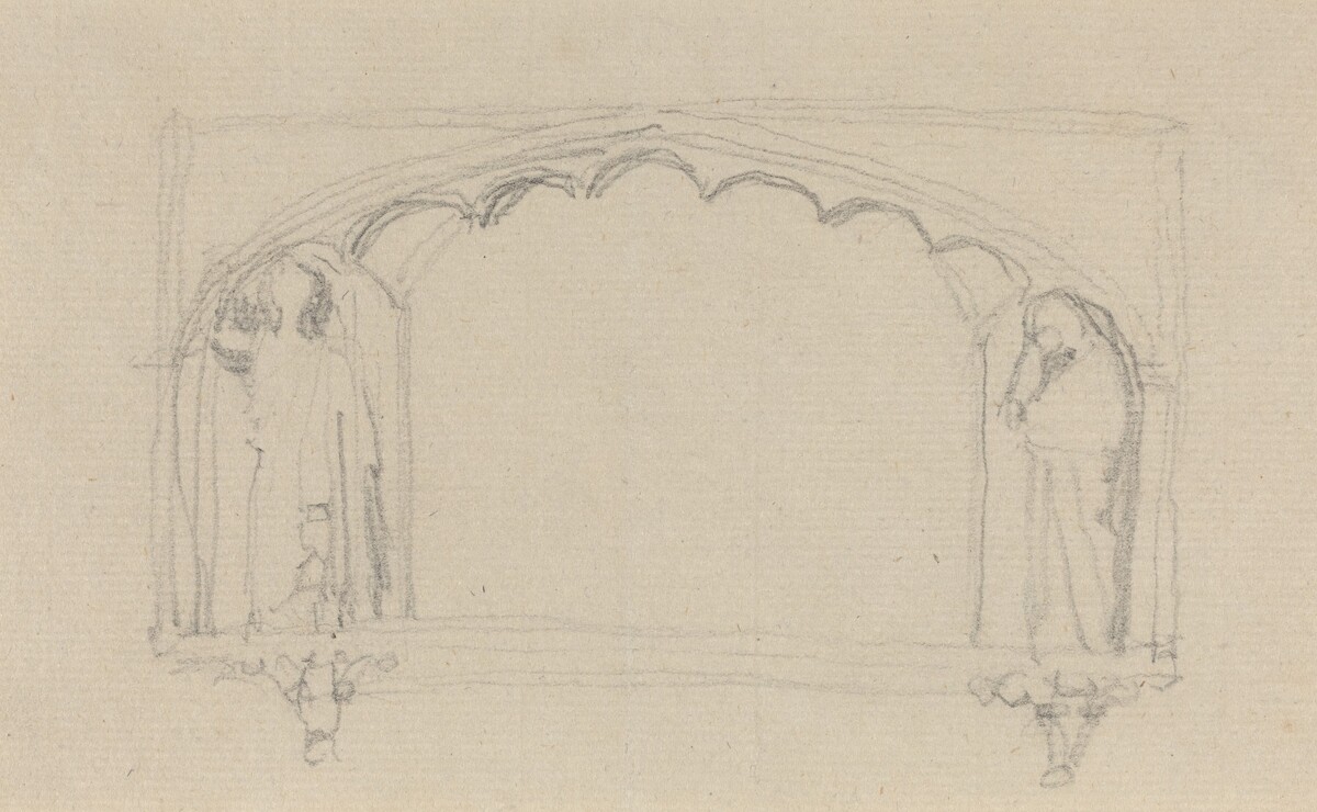 Sketch for a Gothic Monument (the Simcoe Monument?) by John Flaxman