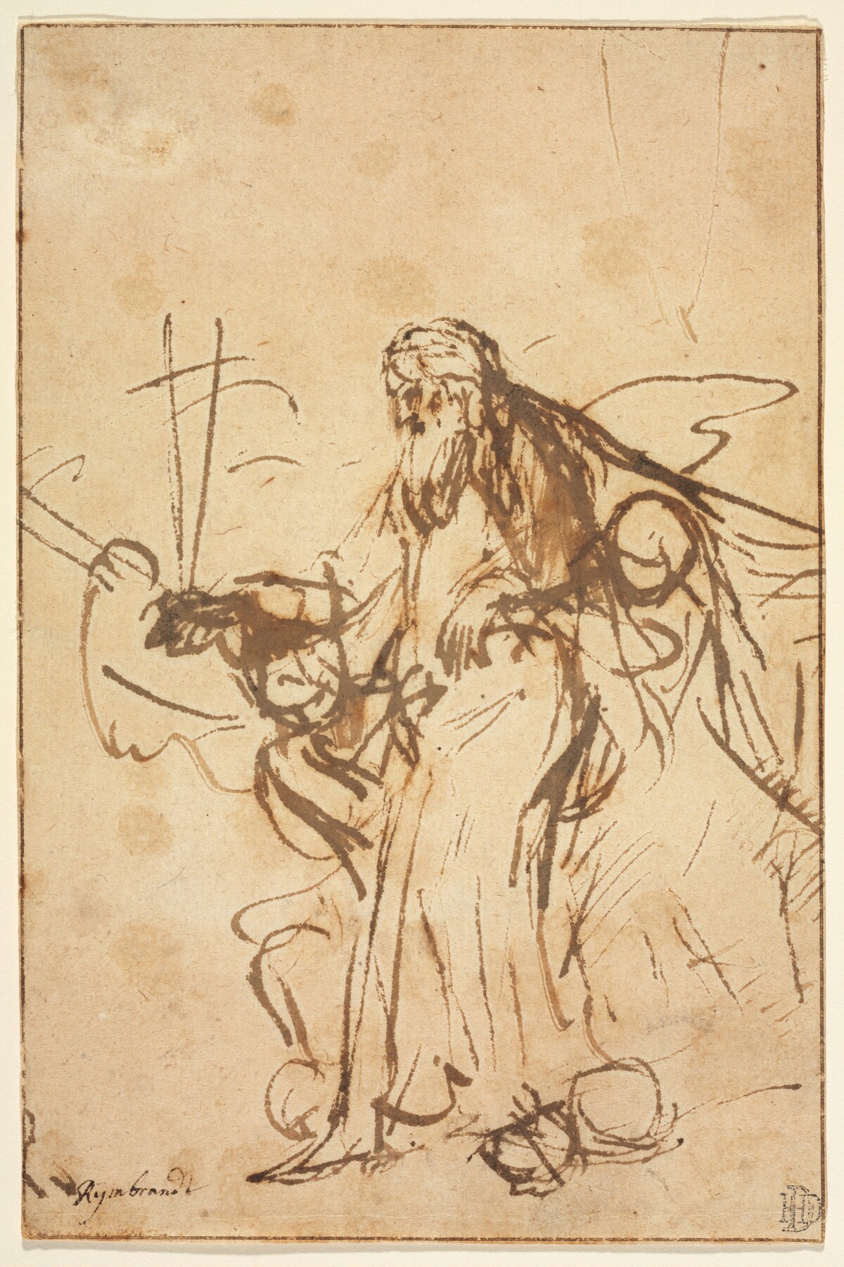 God the Father Supported by Angels by Rembrandt van Rijn