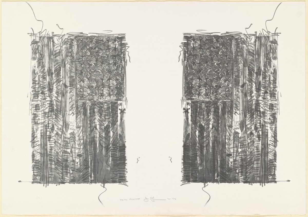 Two Flags [trial proof] by Jasper Johns
