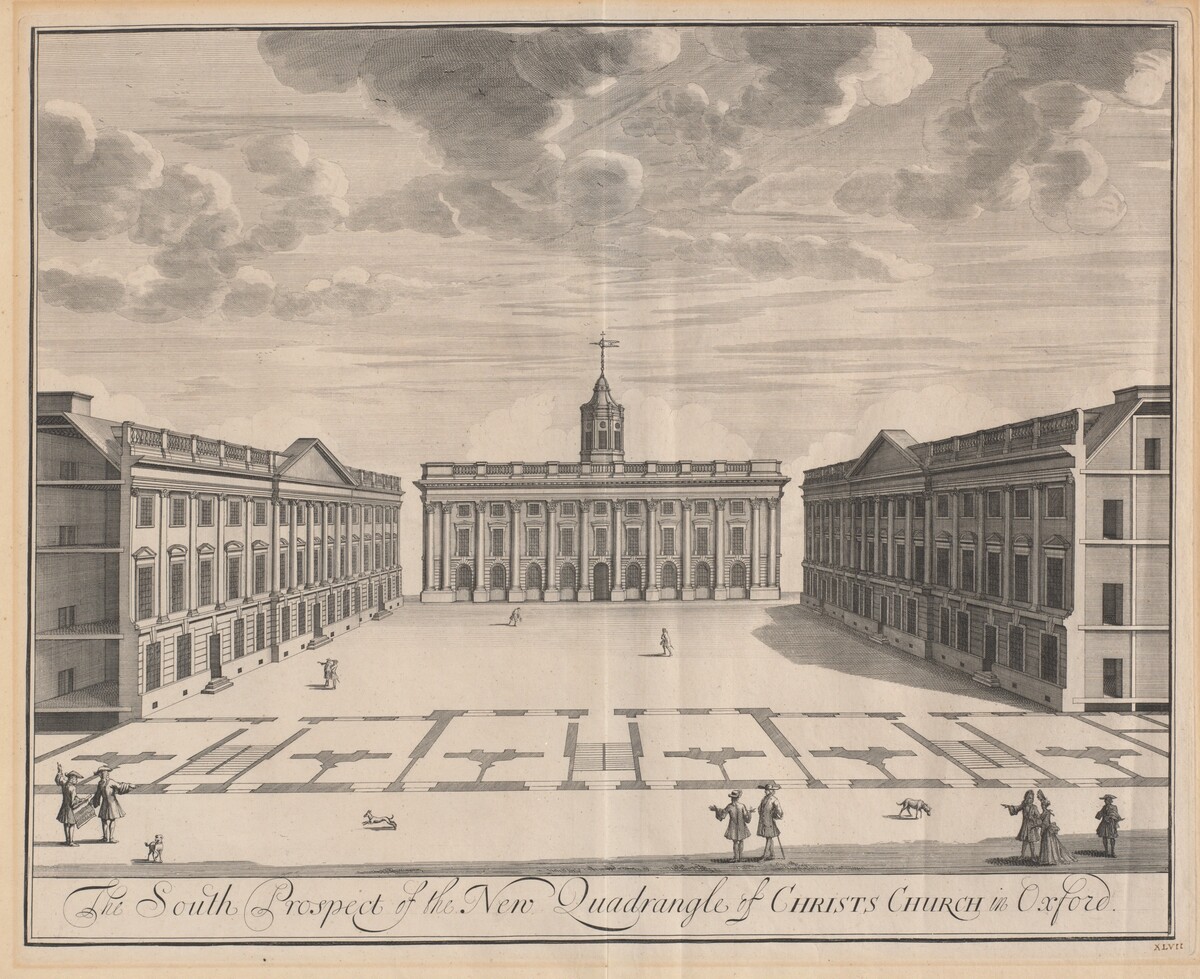 The South Prospect of the New Quadrangle of Christ Church in Oxford by Johannes Kip after Leendert Knijff