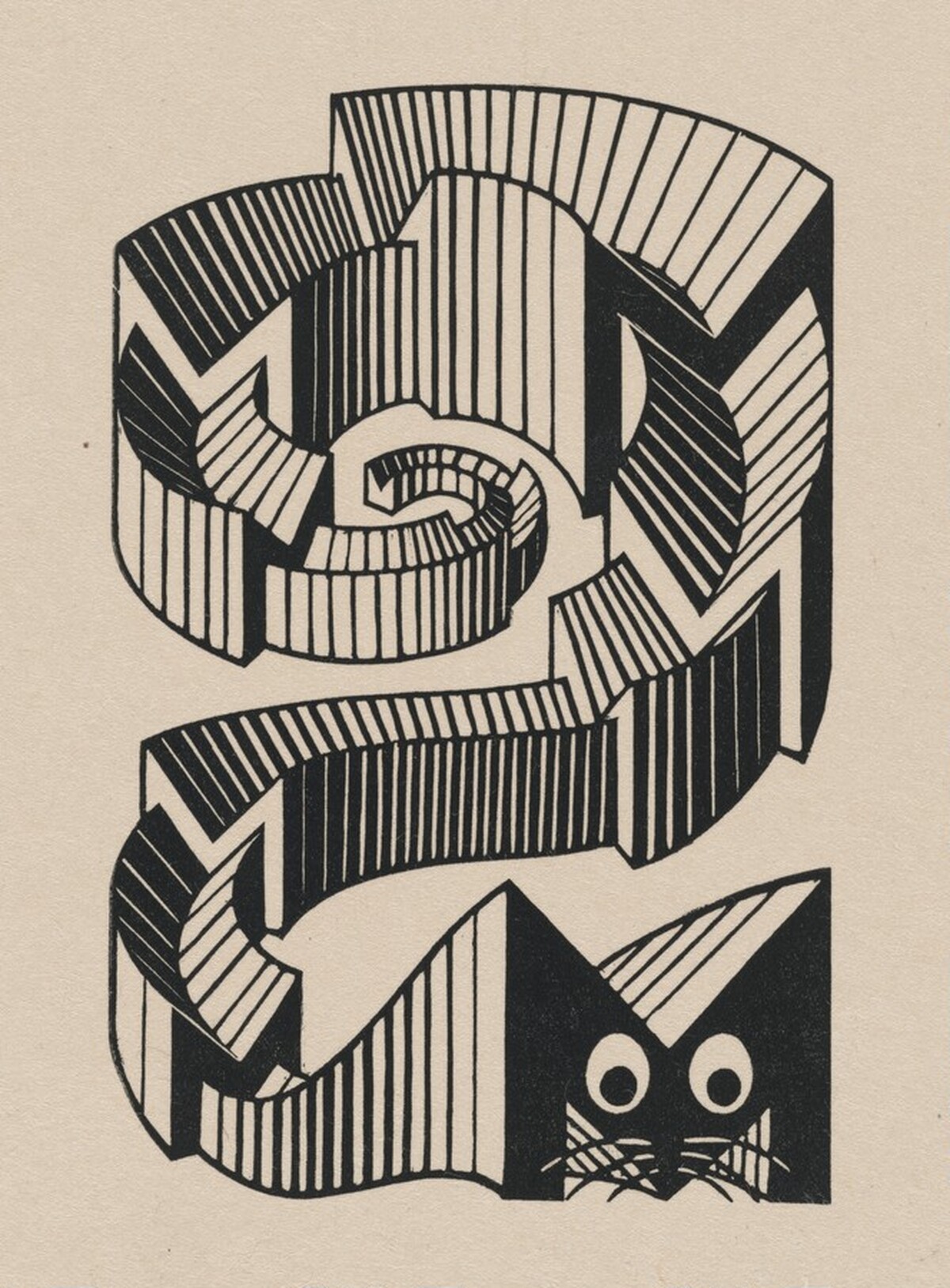 "M is een Muis" (Mouse) by M.C. Escher