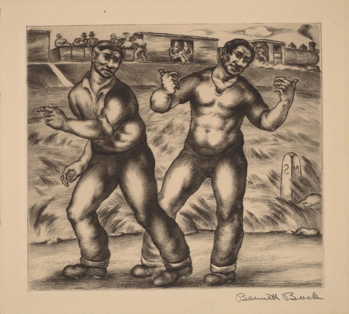 Untitled (Hitch Hikers) by Henry Bennett Buck