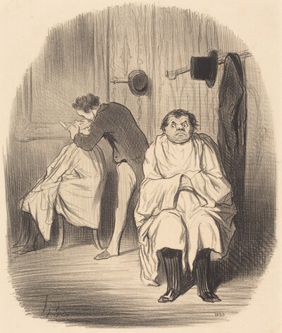 Diable!... il parait que le rasoir n'est guère bon...
