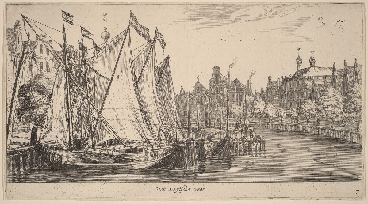 The Ferry to Leiden (Het Leytsche veer) by Reinier Nooms, called Zeeman