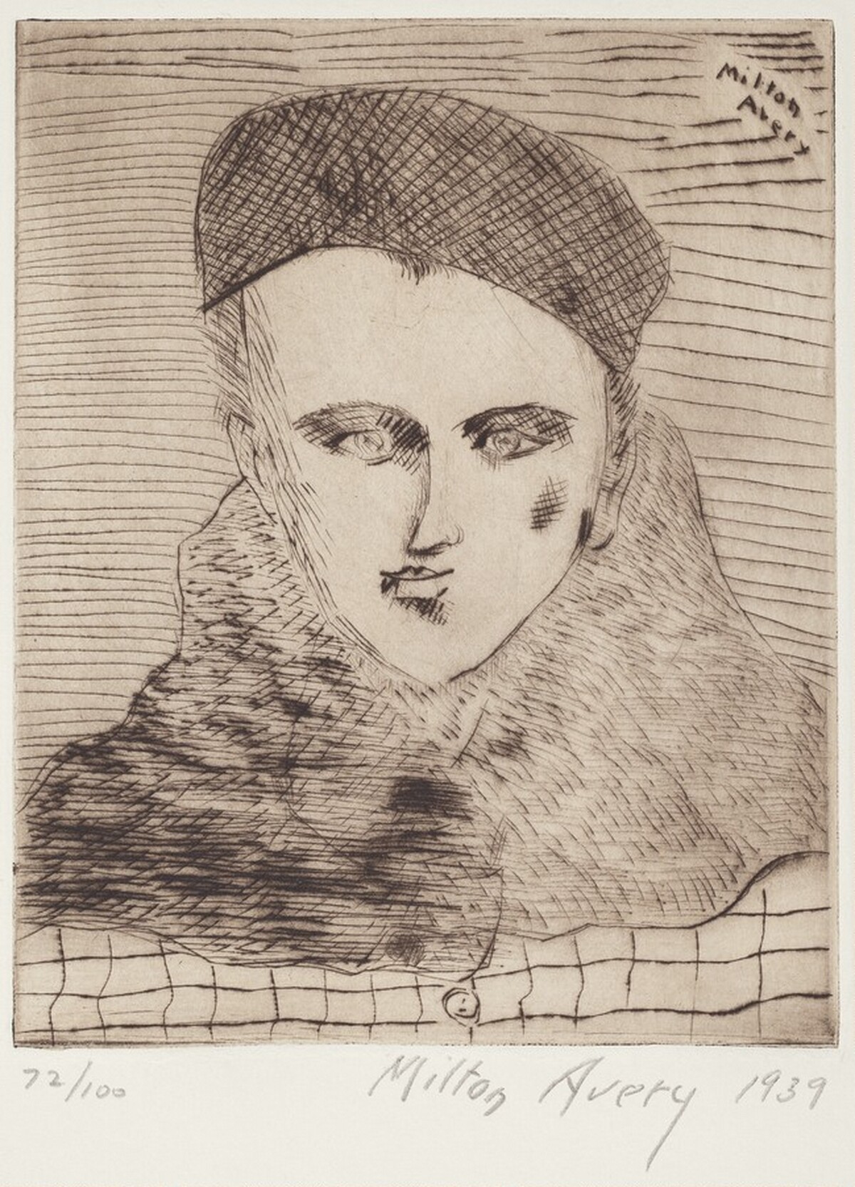 Sally with Beret by Milton Avery