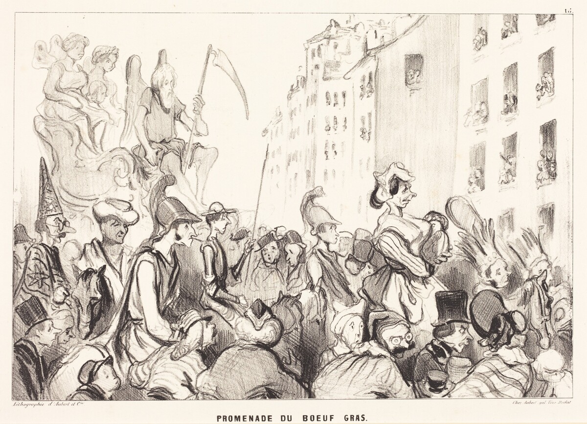 Promenade du Boeuf gras by Honoré Daumier
