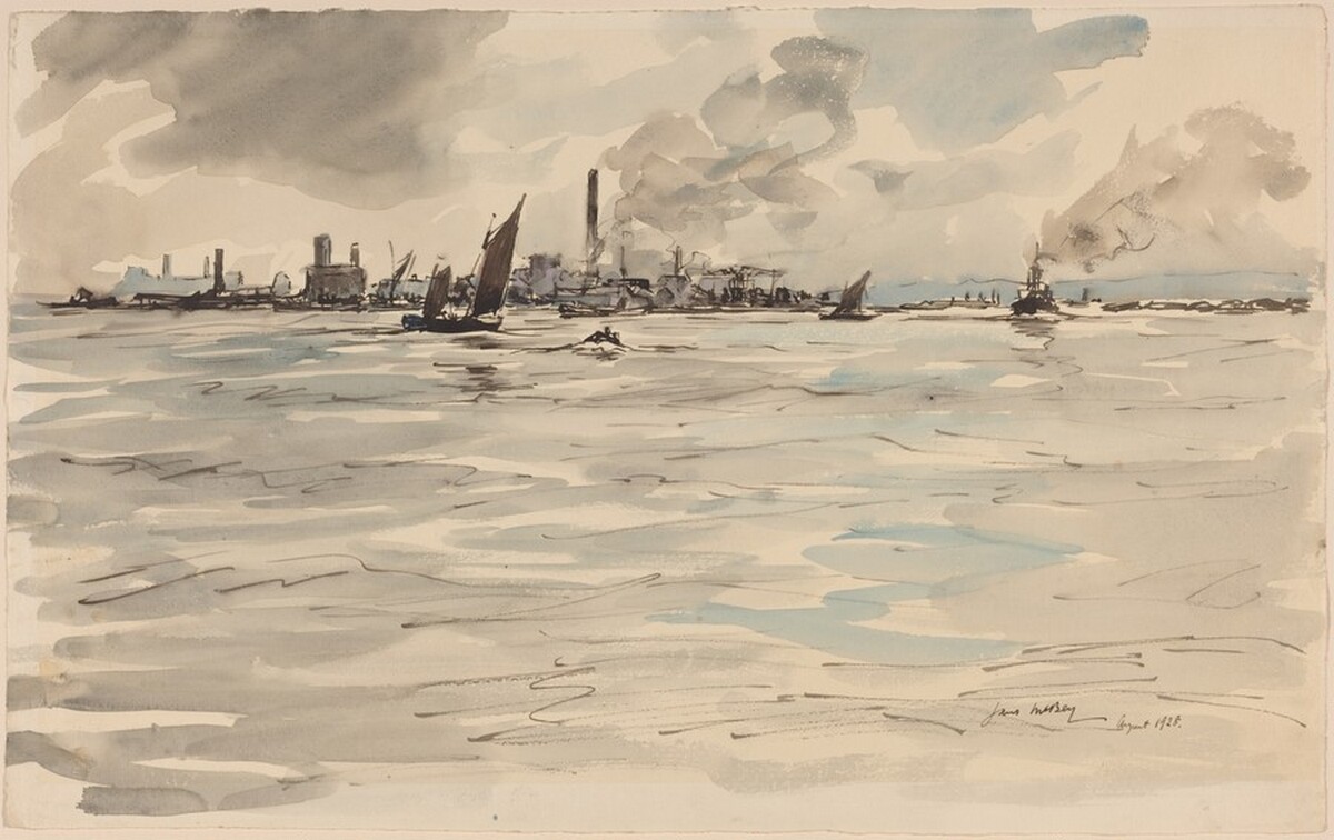 Thames Side by James McBey