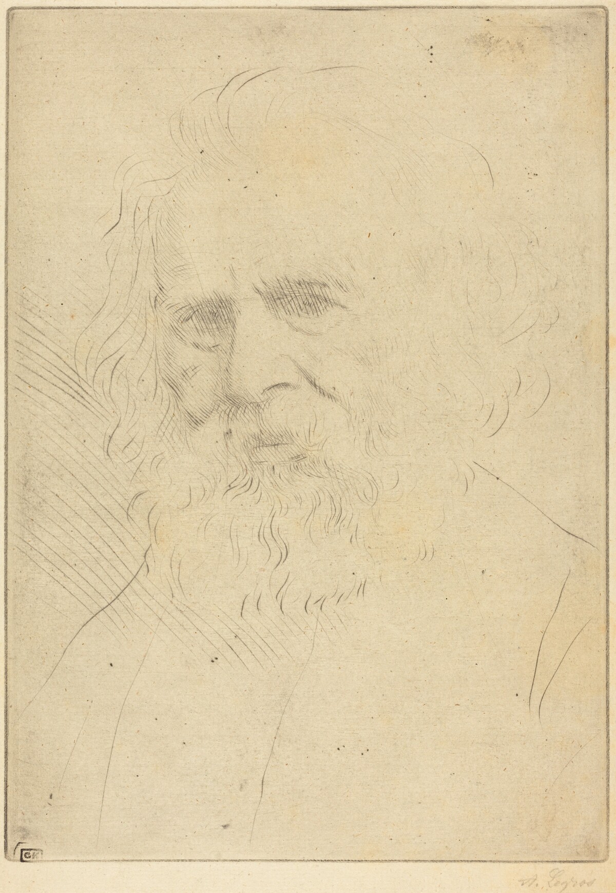 W.H. Longfellow, 1st plate by Alphonse Legros