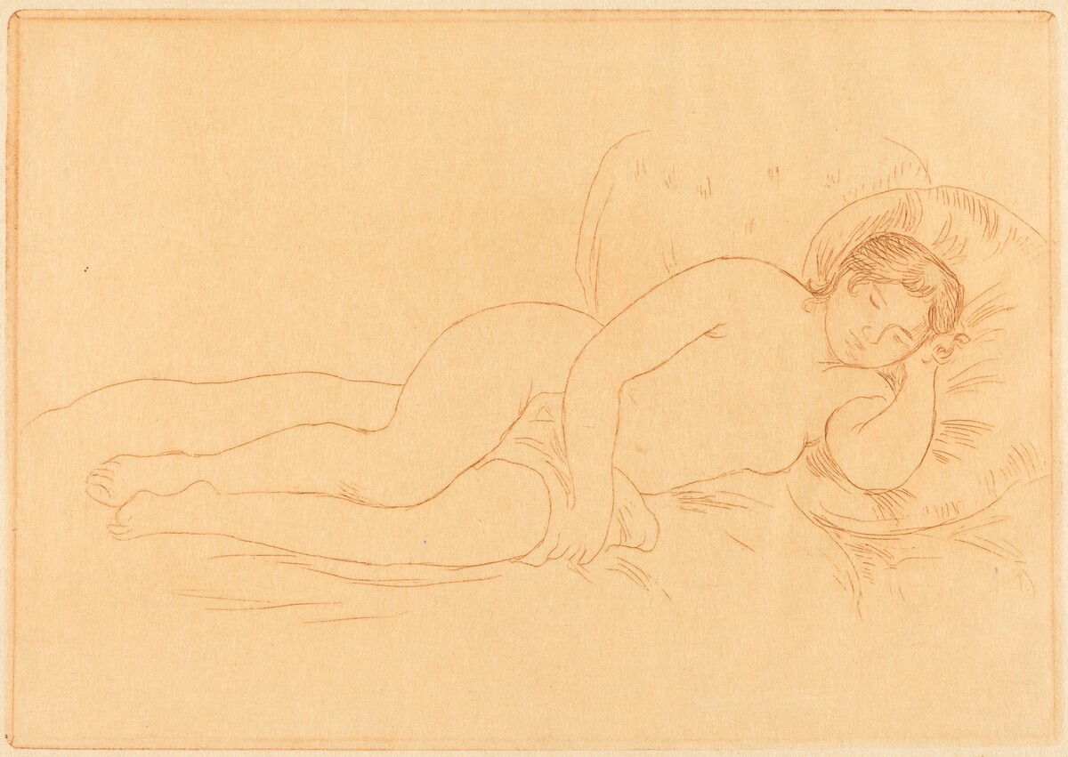 Female Nude Reclining (Femme nue couchee) by Auguste Renoir