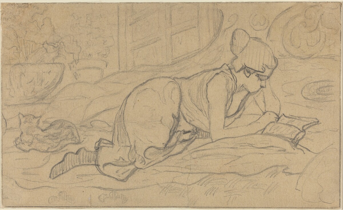 Study for "La Liseuse couchée" by Paul Ranson