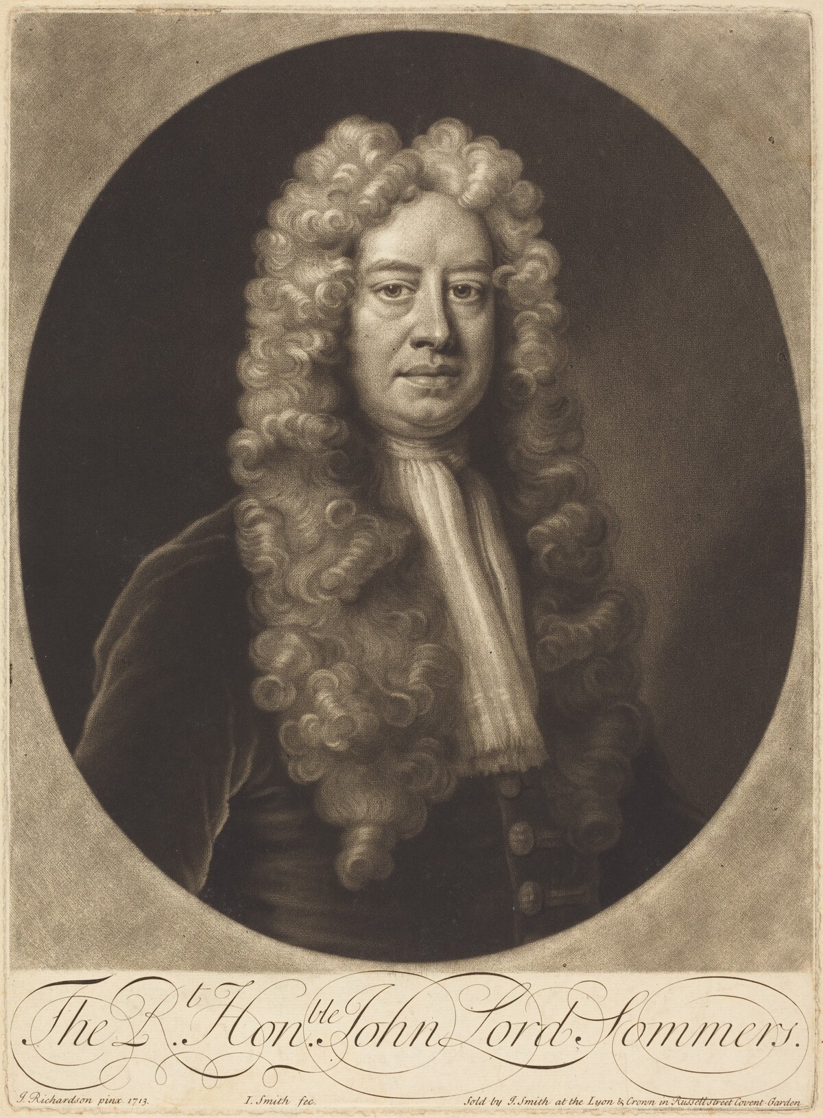 John Lord Sommers by John Smith after Jonathan Richardson, Sr.