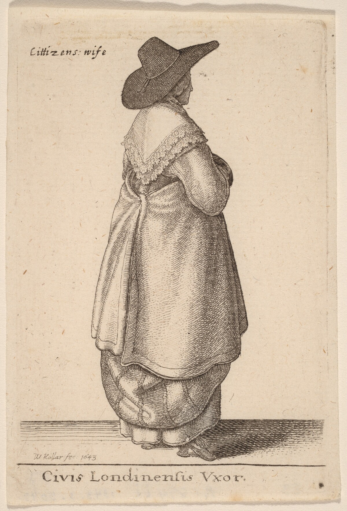 Civis Londinensis Vxor by Wenceslaus Hollar