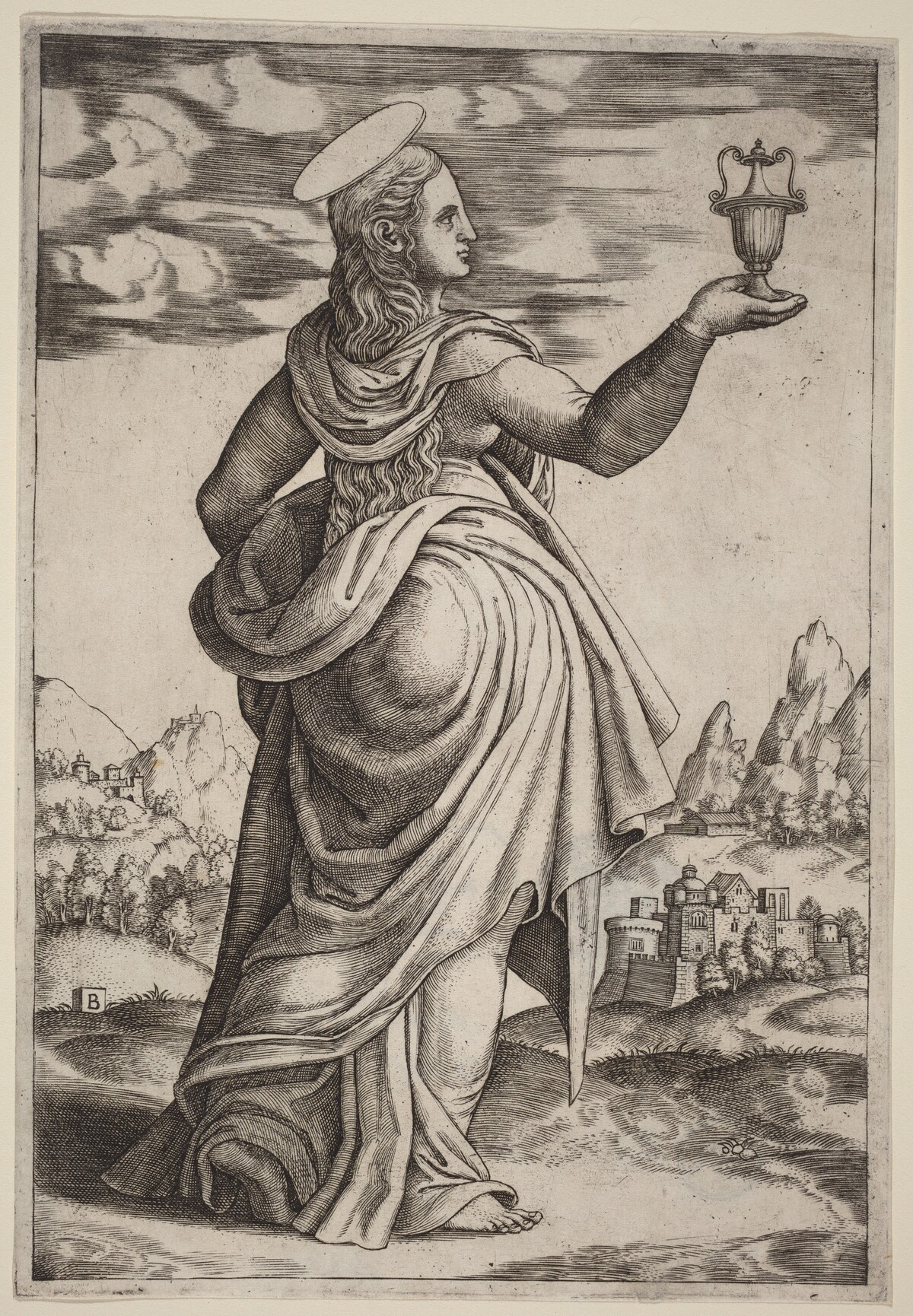 The Magdalen by Master of the Die after Follower of Raphael