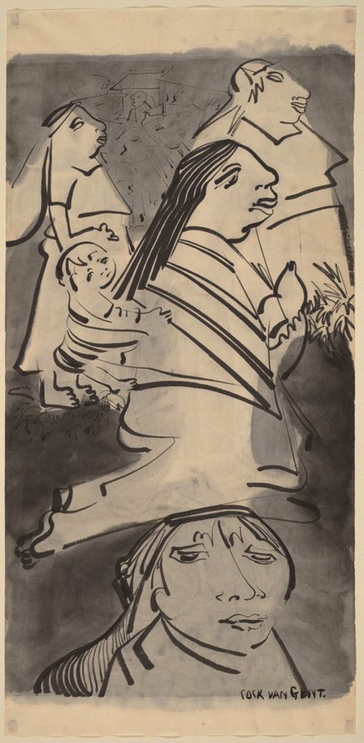 Mayan Indian Group by Cock van Gent