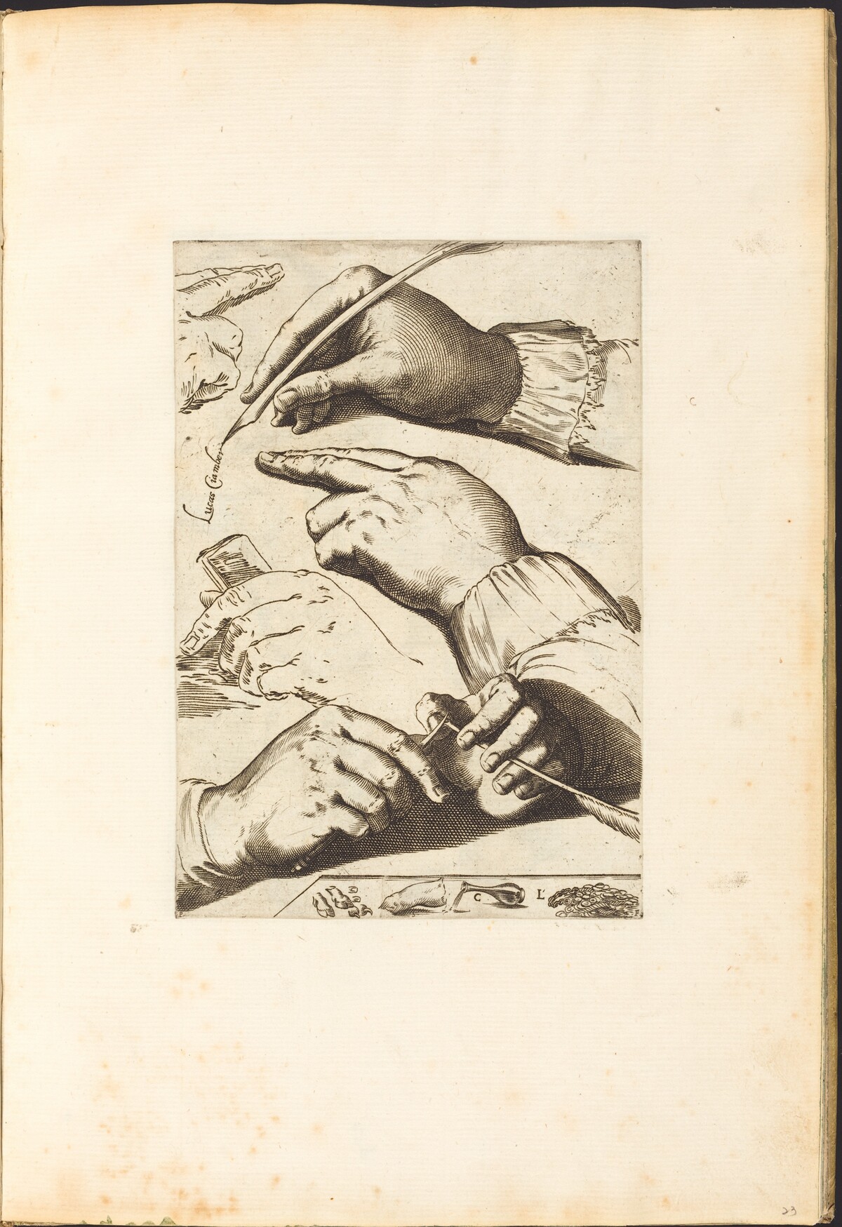 Print from Drawing Book by Luca Ciamberlano