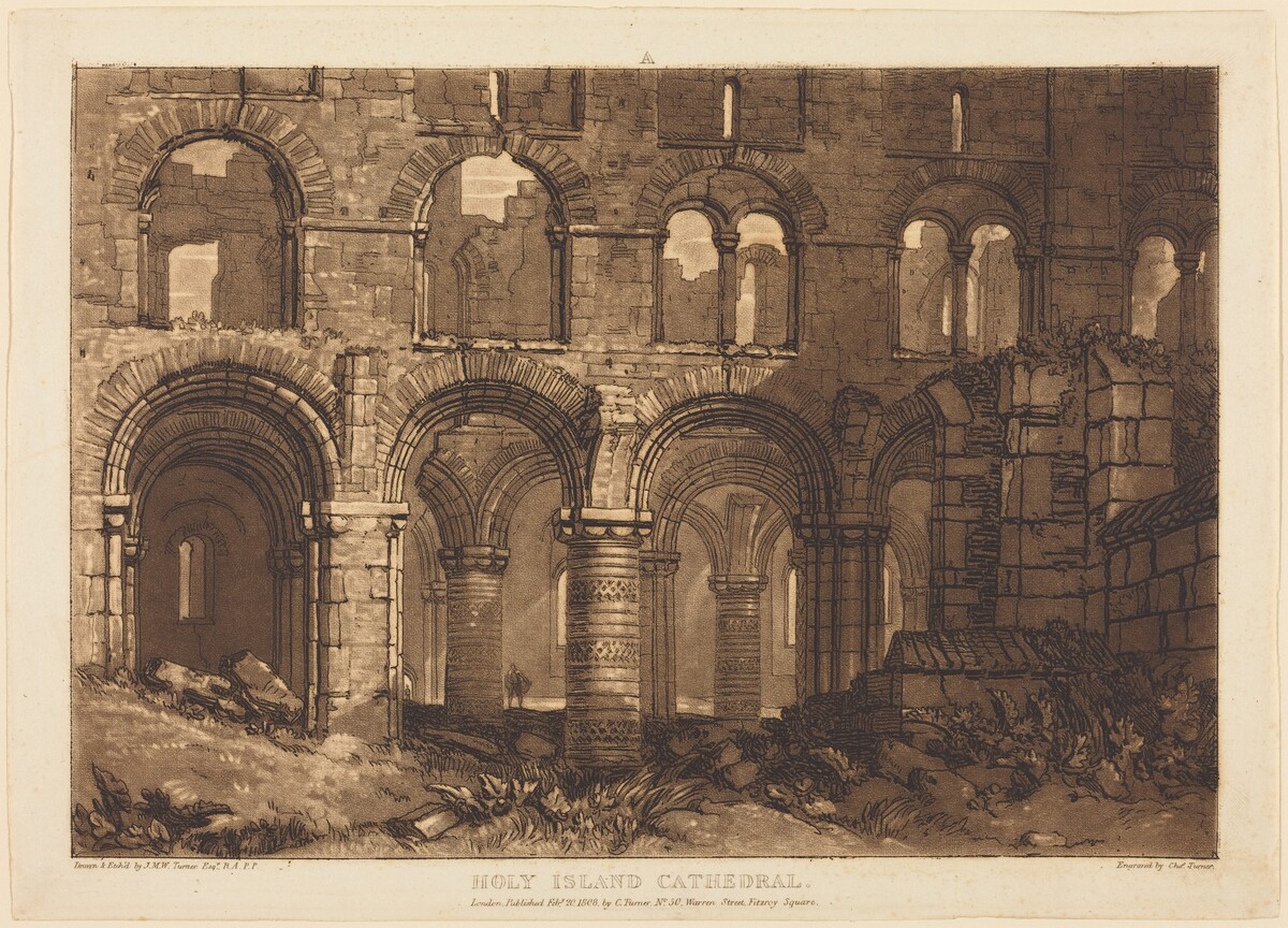 Holy Island Cathedral by Joseph Mallord William Turner and Charles Turner