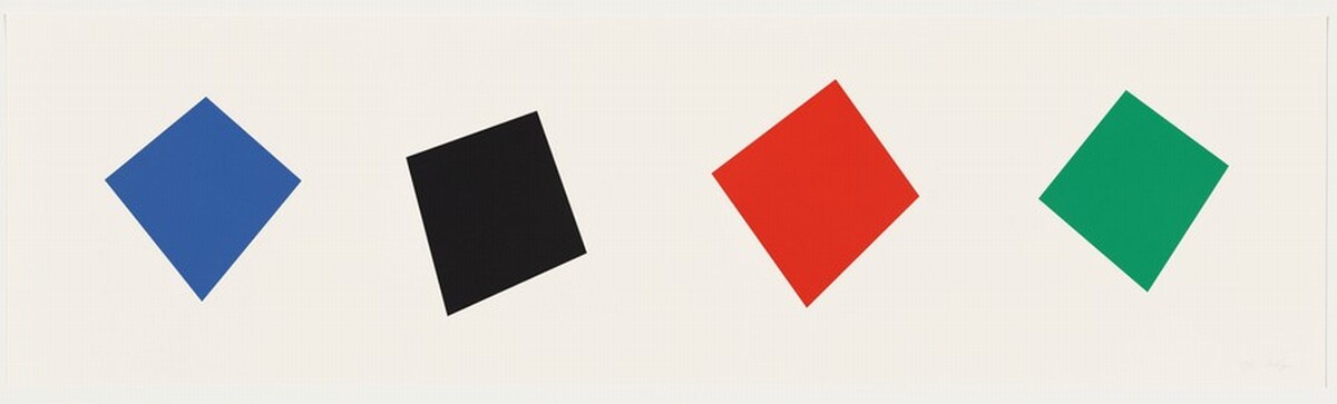 Blue/Black/Red/Green by Ellsworth Kelly