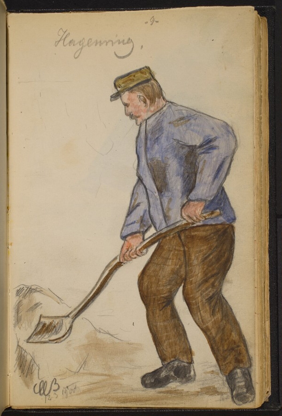 Man Digging by Max Beckmann