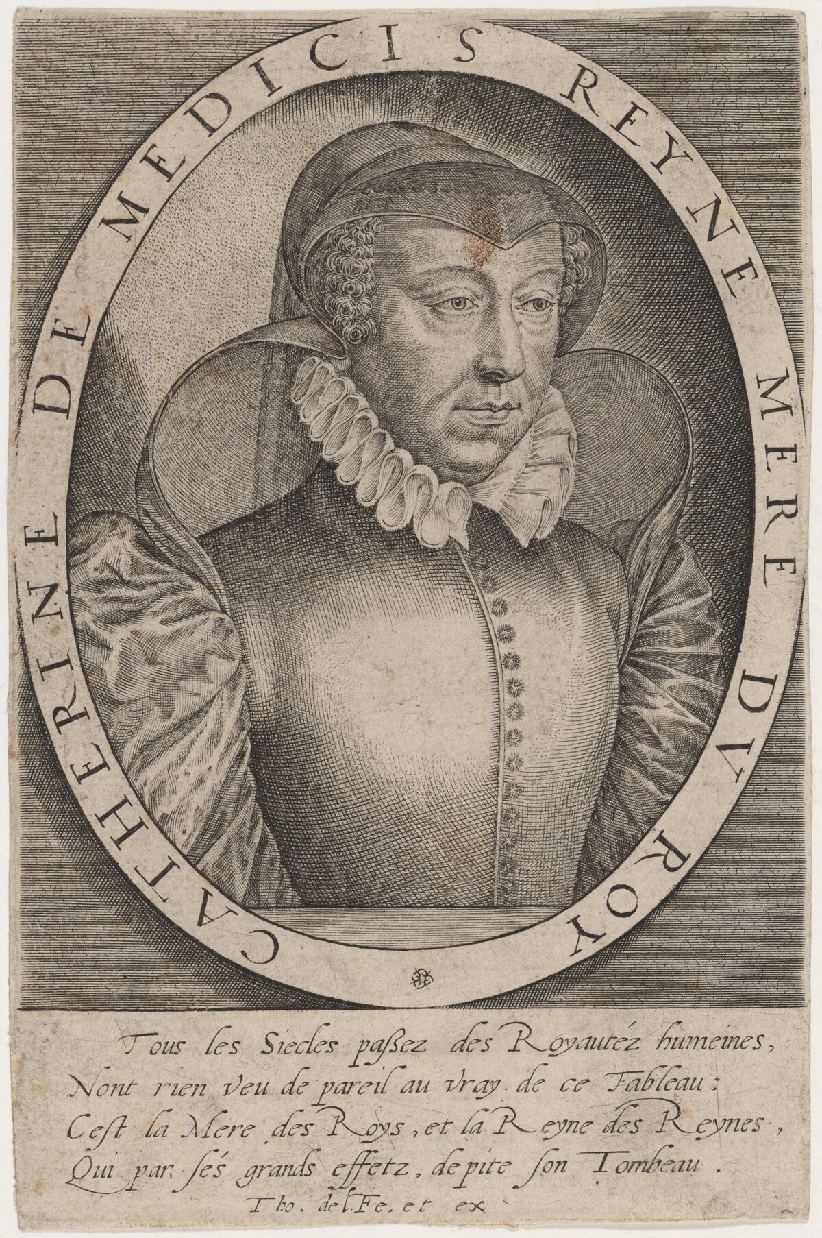 Catherine de Medici, Wife of Henry II of France by Thomas de Leu