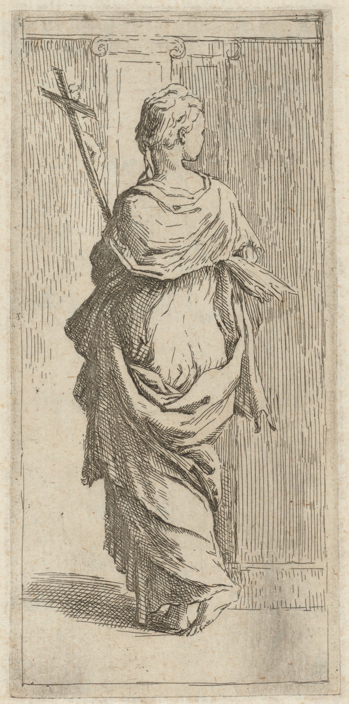 A Girl with a Crucifix by Guido Reni, after Parmigianino