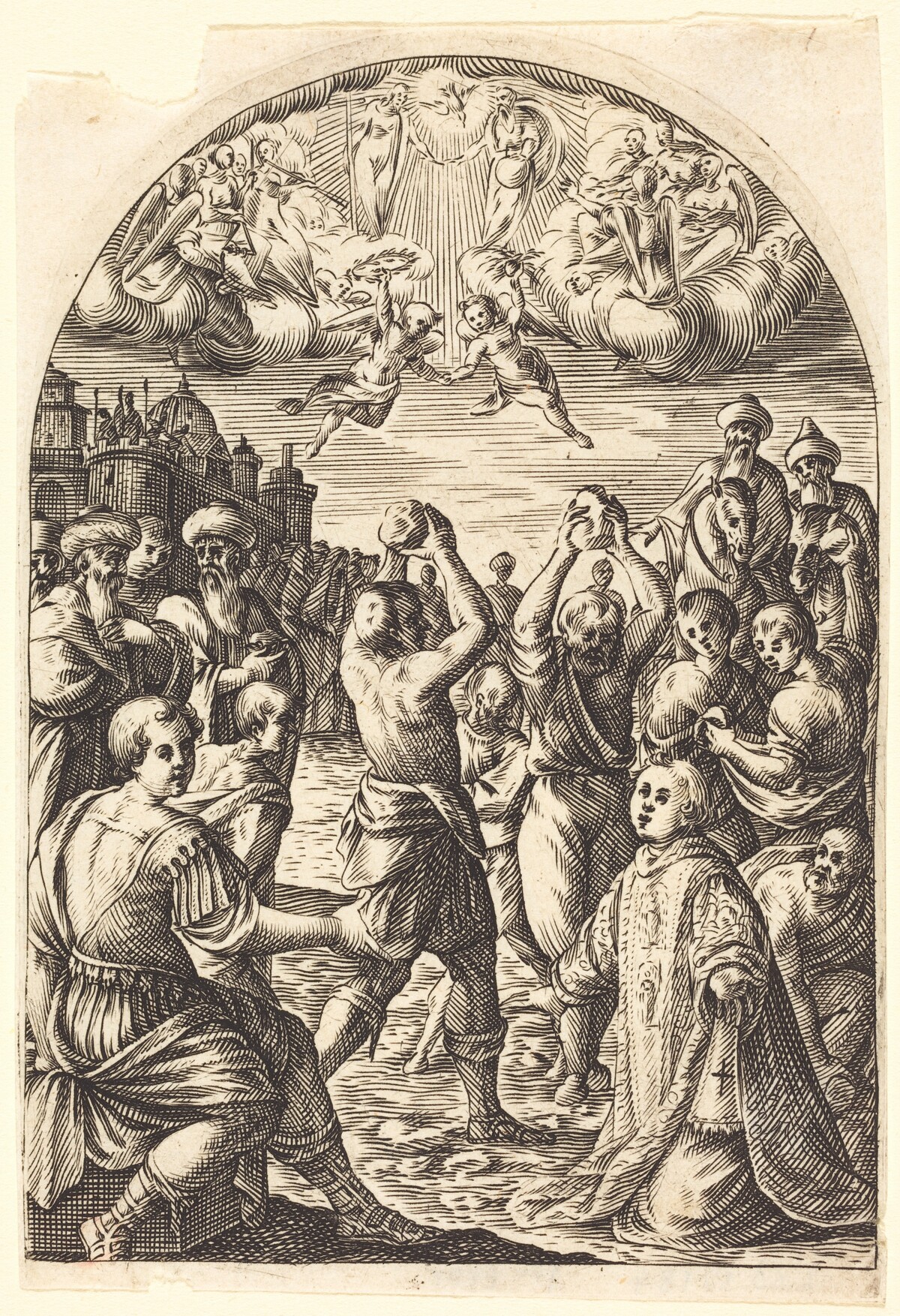 Martyrdom of Saint Stephen by Jacques Callot after Lavinia Fontana
