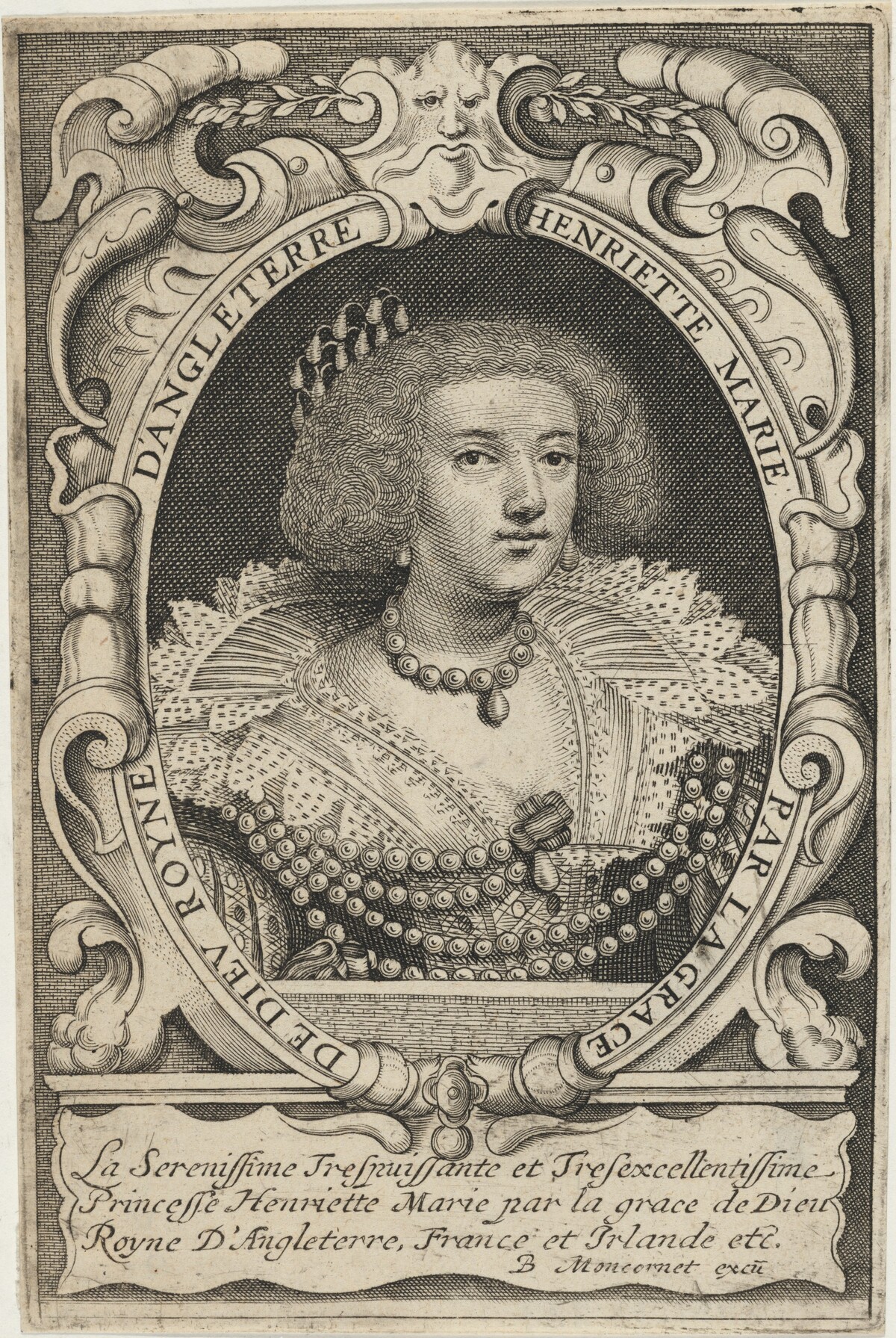 Henrietta Maria, Queen of Charles I by Balthasar Moncornet (publisher)