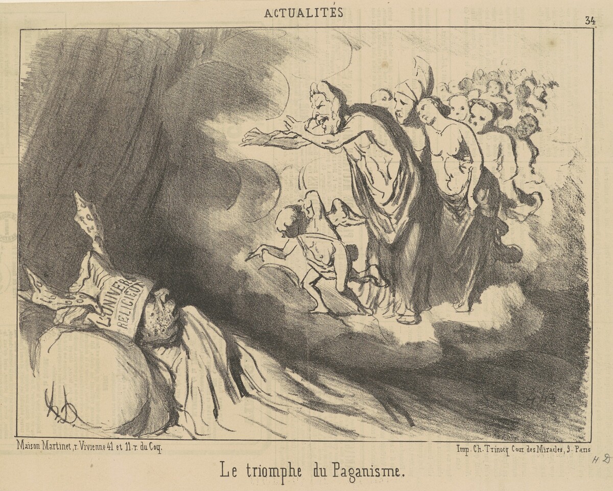 Le triomphe du paganisme by Honoré Daumier