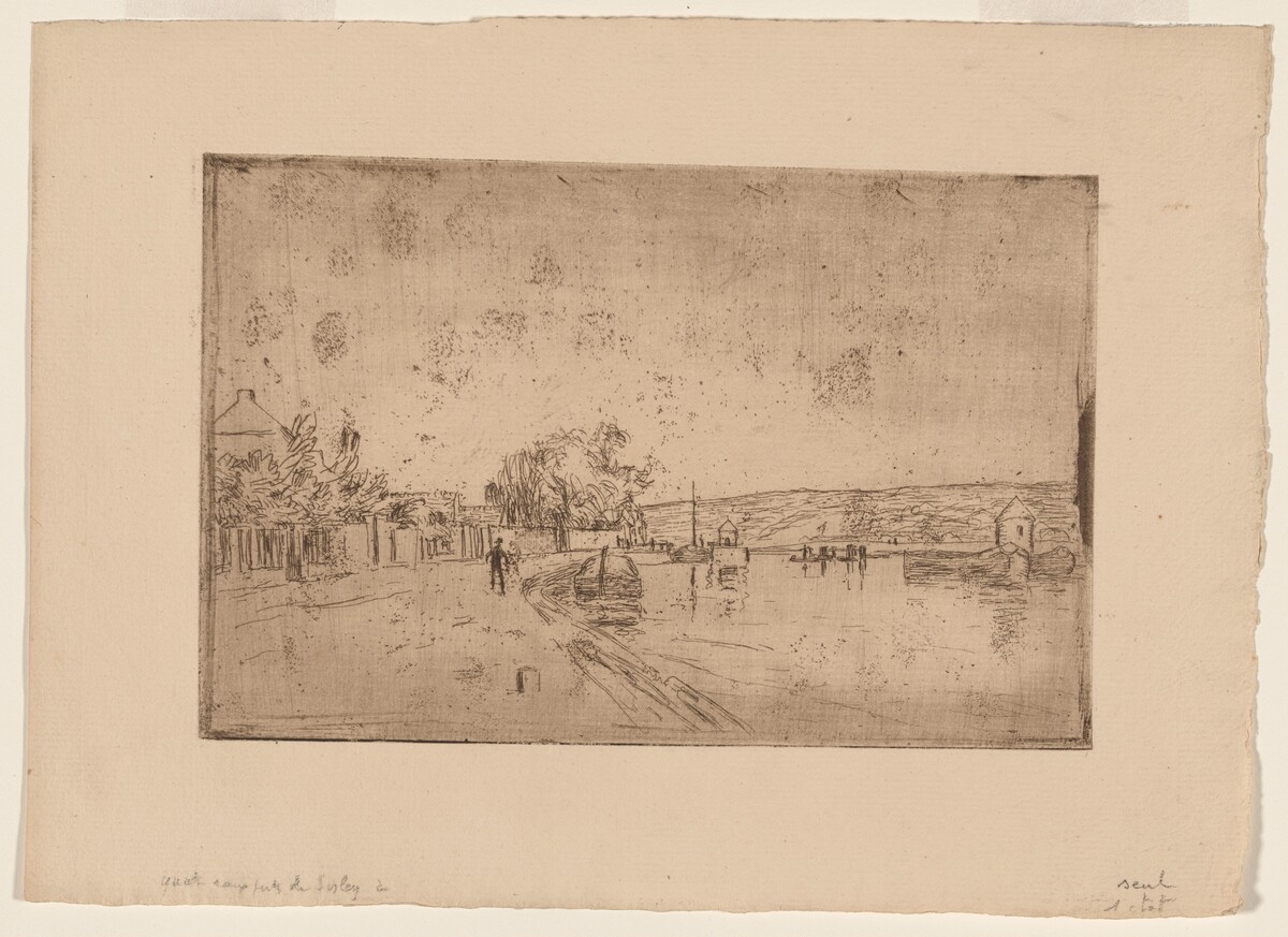 On the Banks of the Loing: The Canal Bank by Alfred Sisley