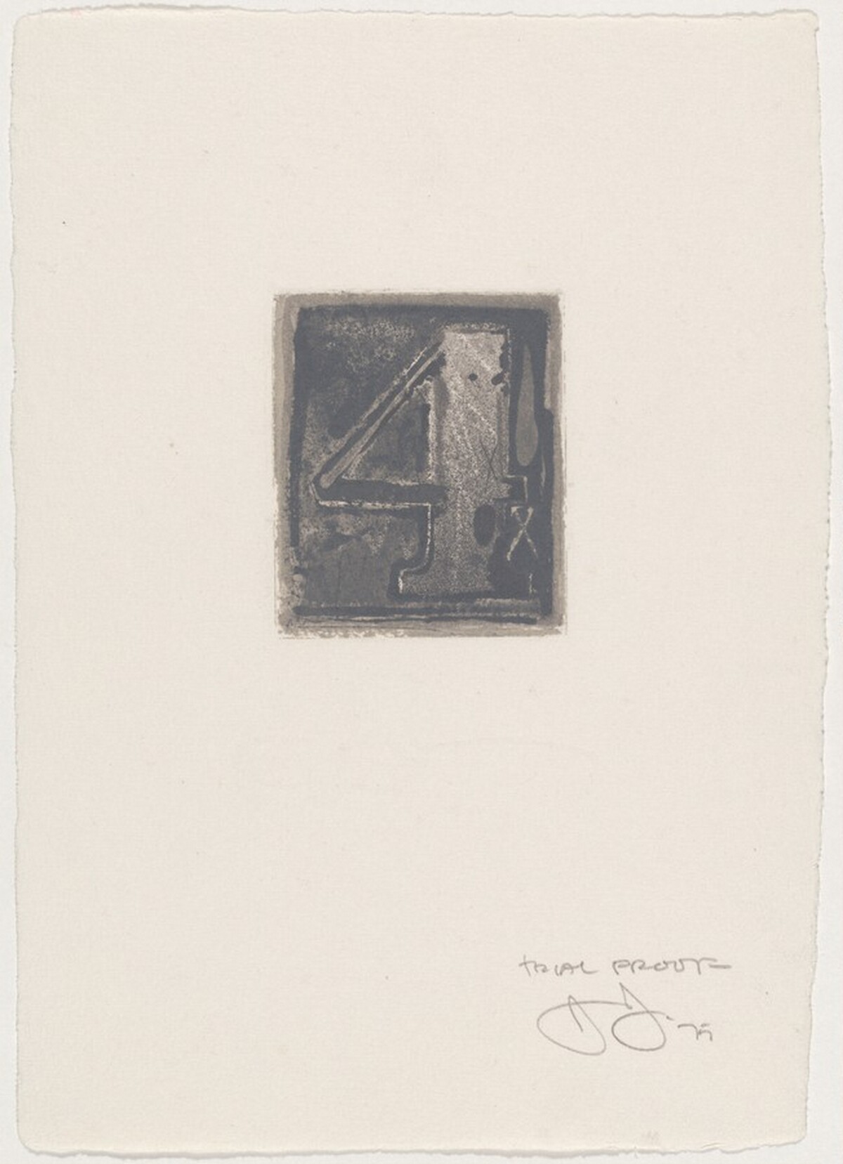 4 [trial proof] by Jasper Johns
