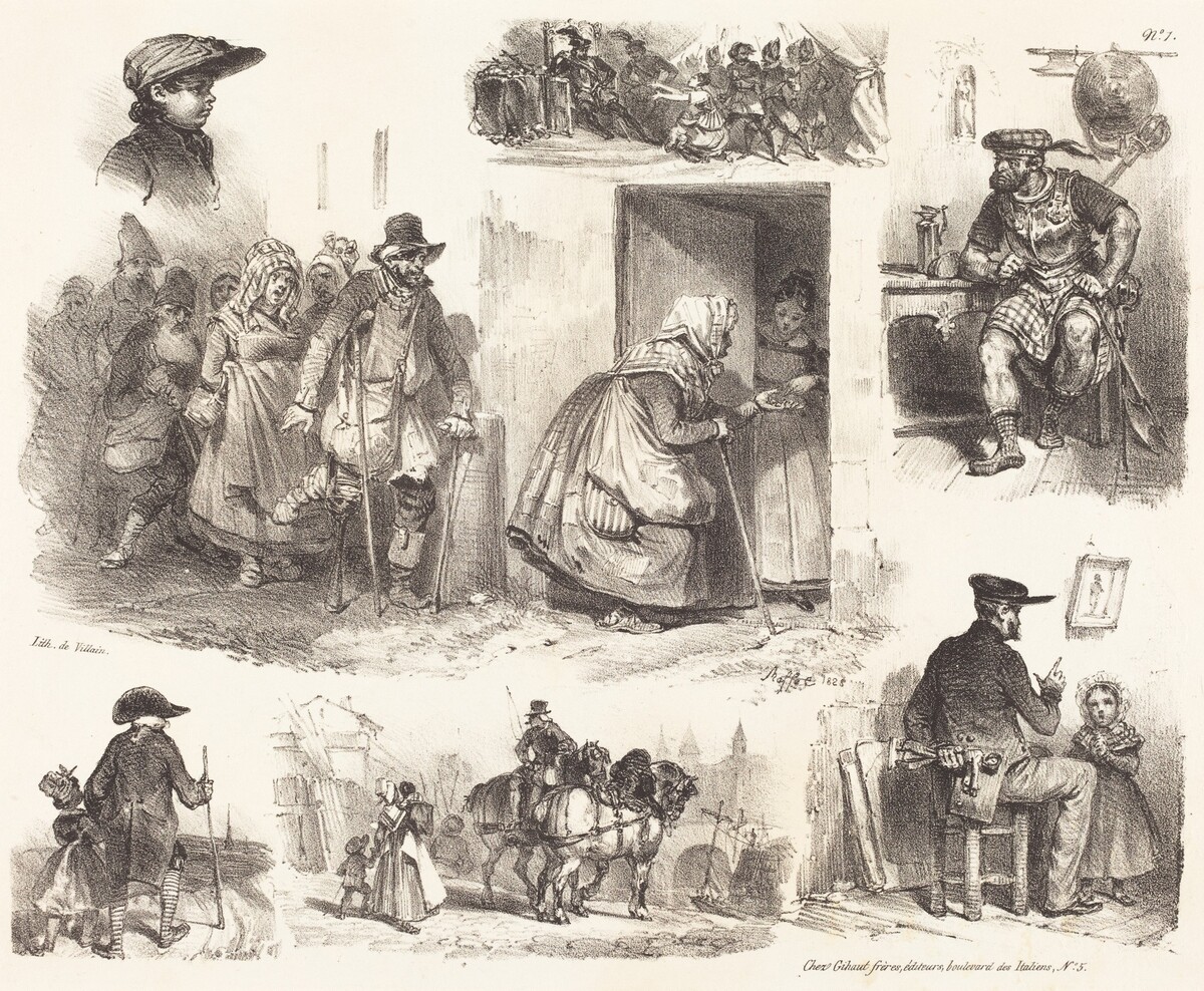 Eight Vignettes of Genre Incidents by Auguste Raffet