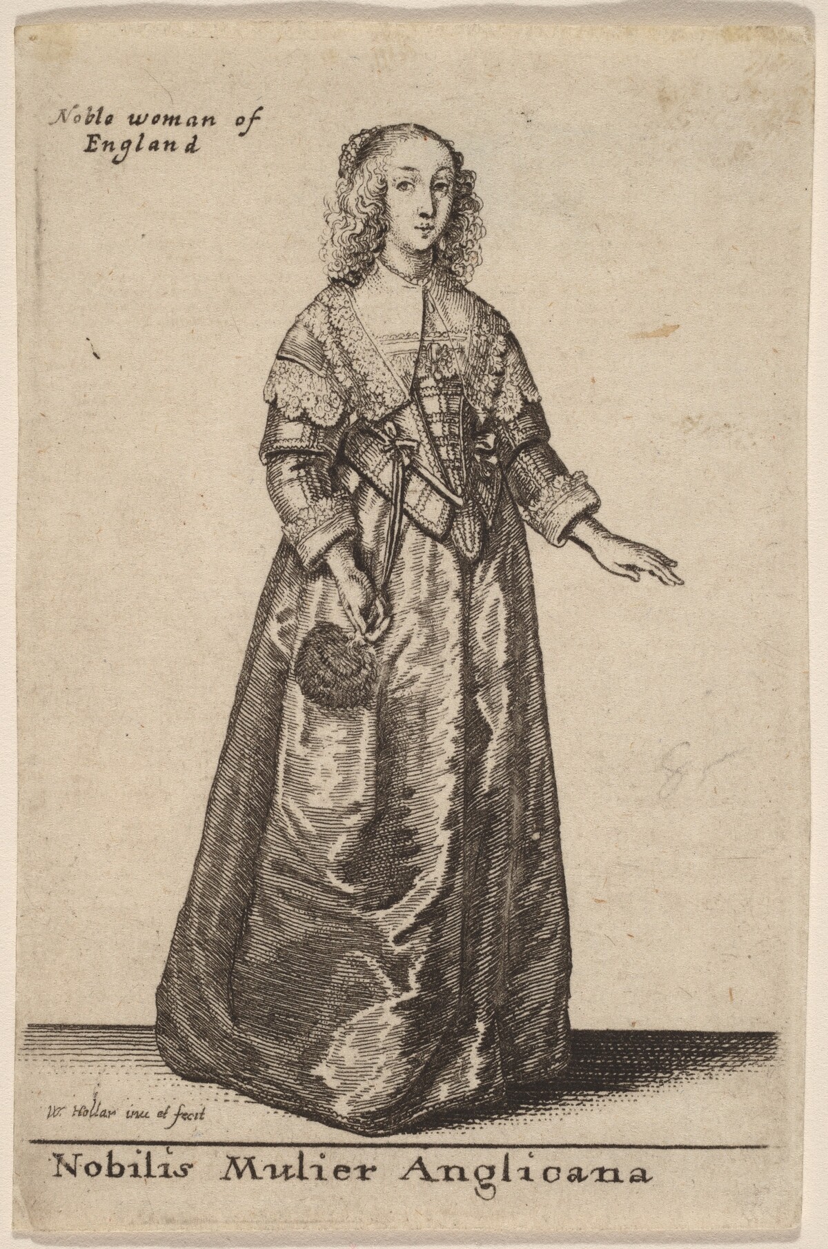 Nobilis Mulier Anglicana by Wenceslaus Hollar