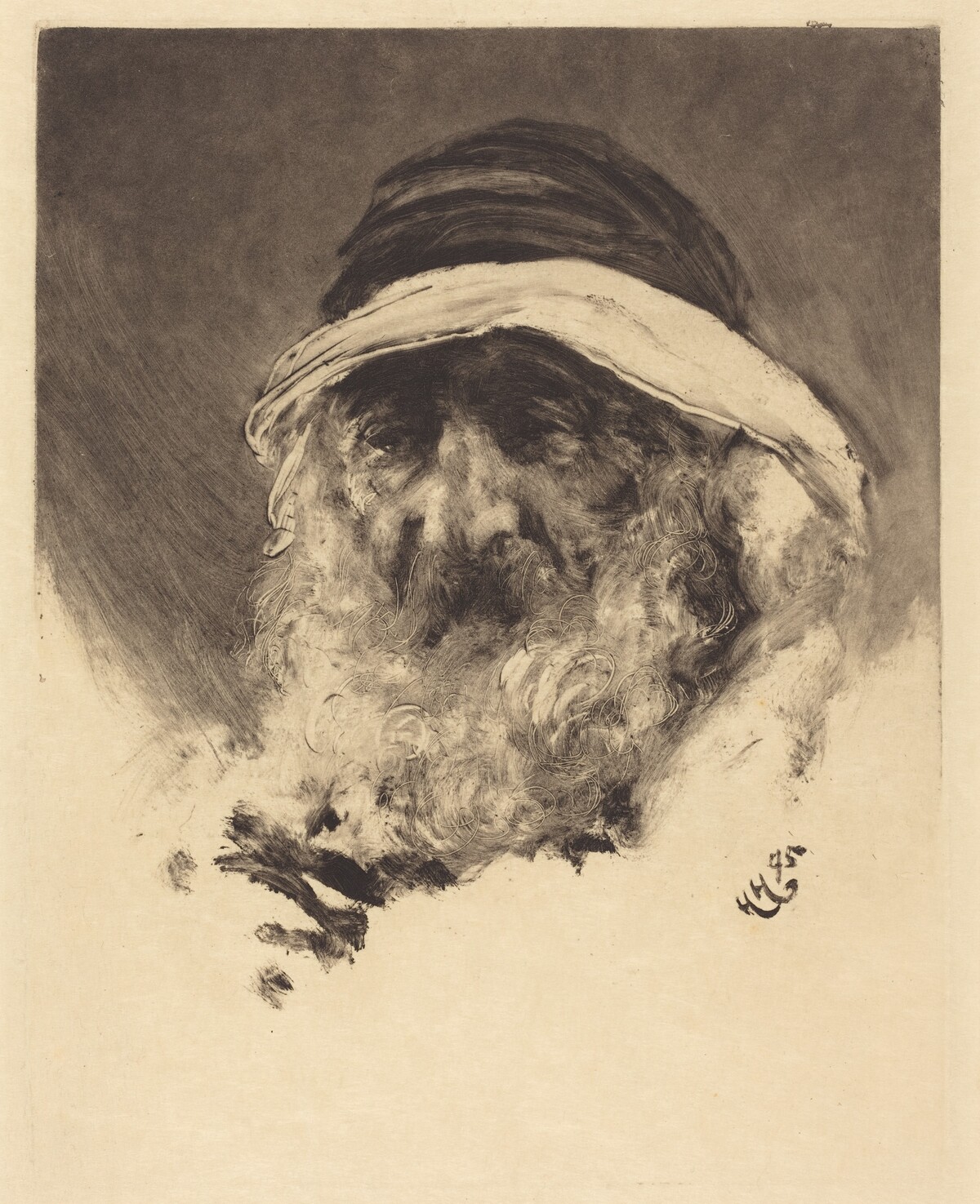 Study of an Arab Head by Hubert von Herkomer