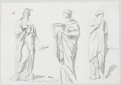 A Muse and Two Female Figures