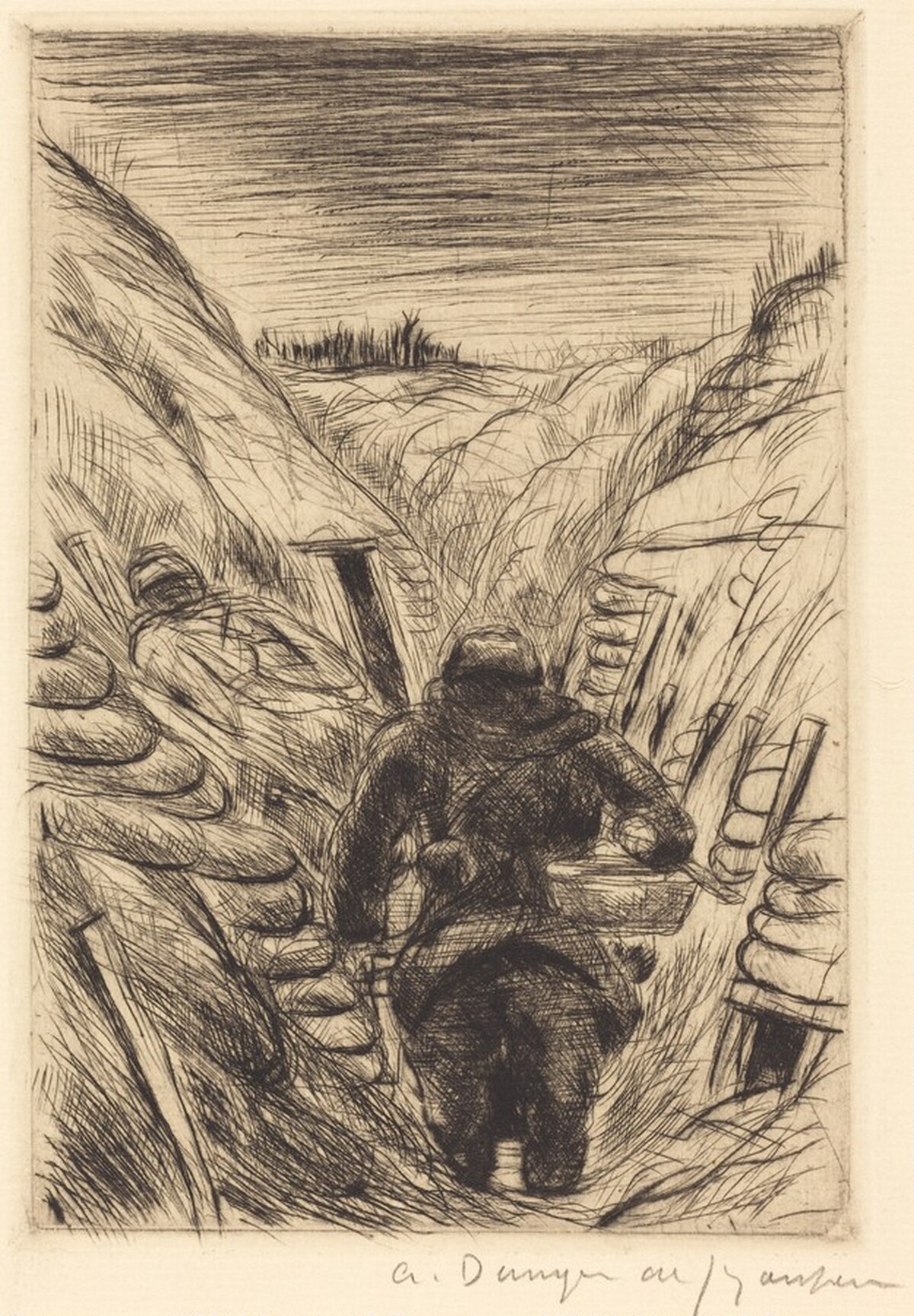 Soldiers in the Trenches by André Dunoyer de Segonzac